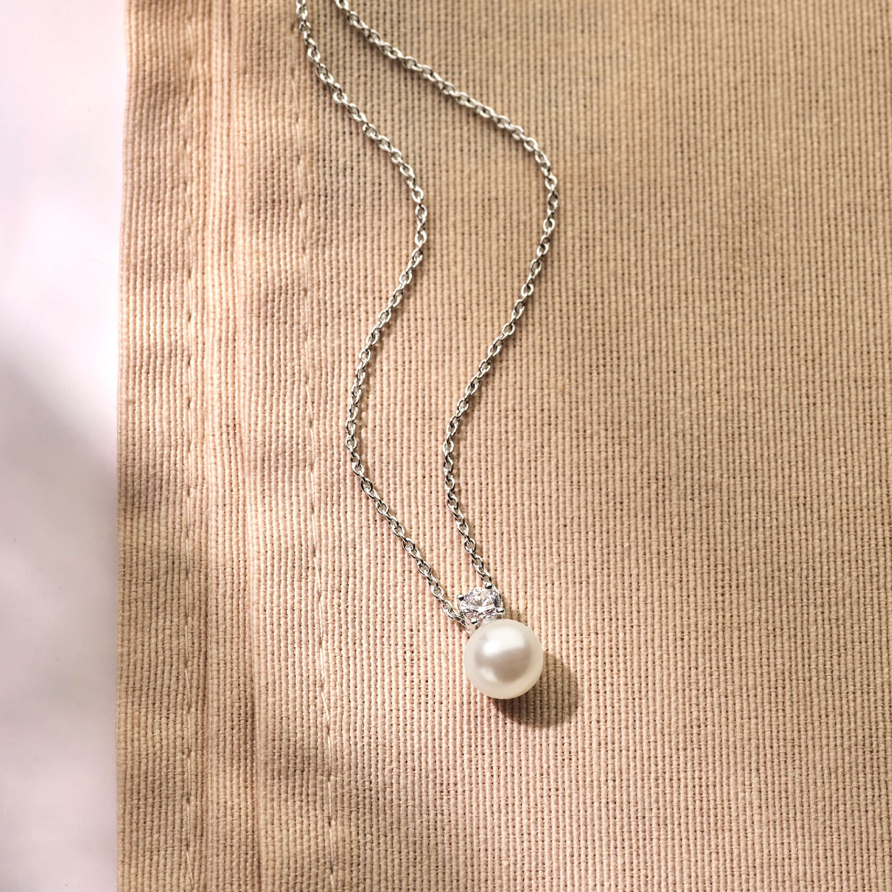 Zirkonia Parel Ketting - Image 8
