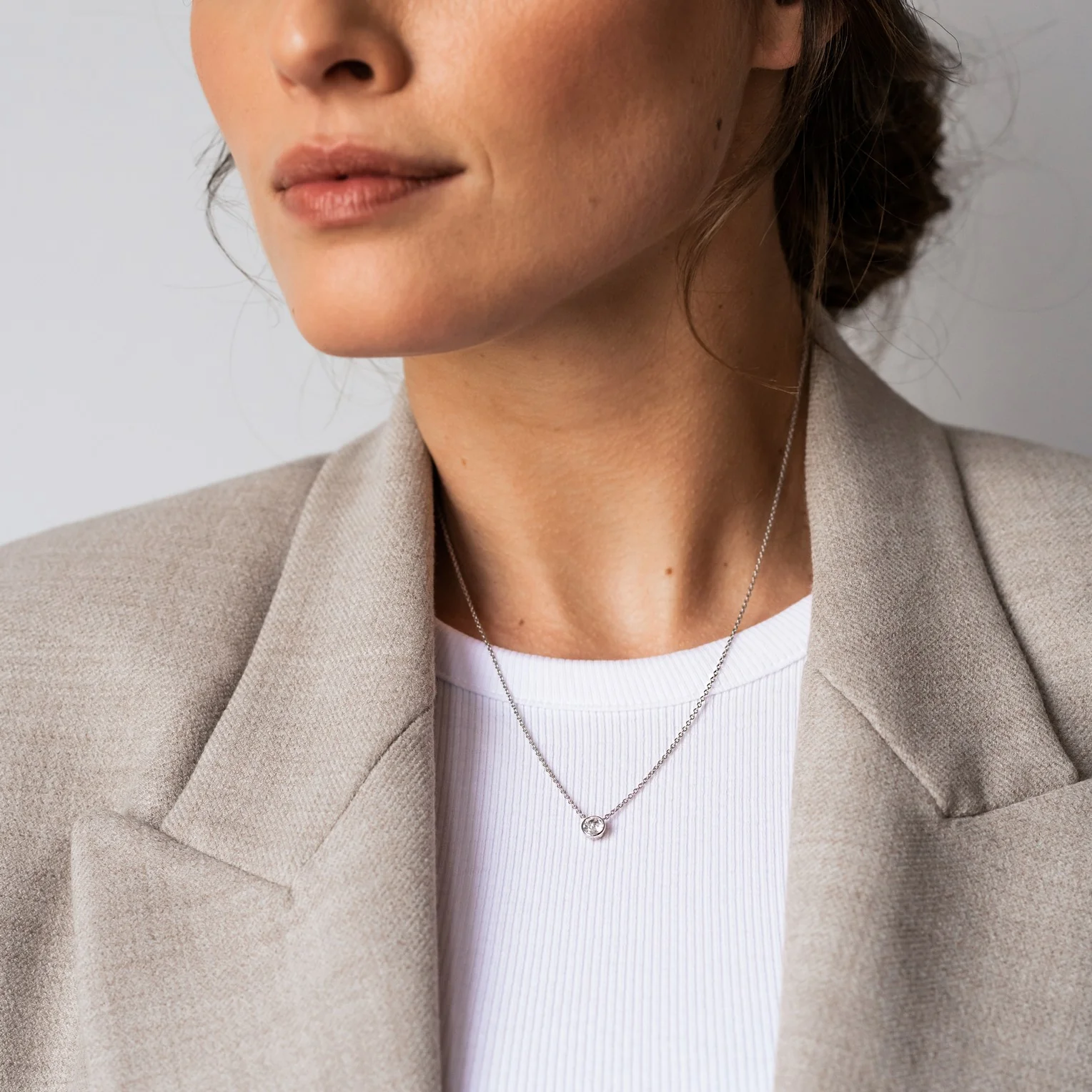 Classic Ronde Zirkonia Ketting - Image 4