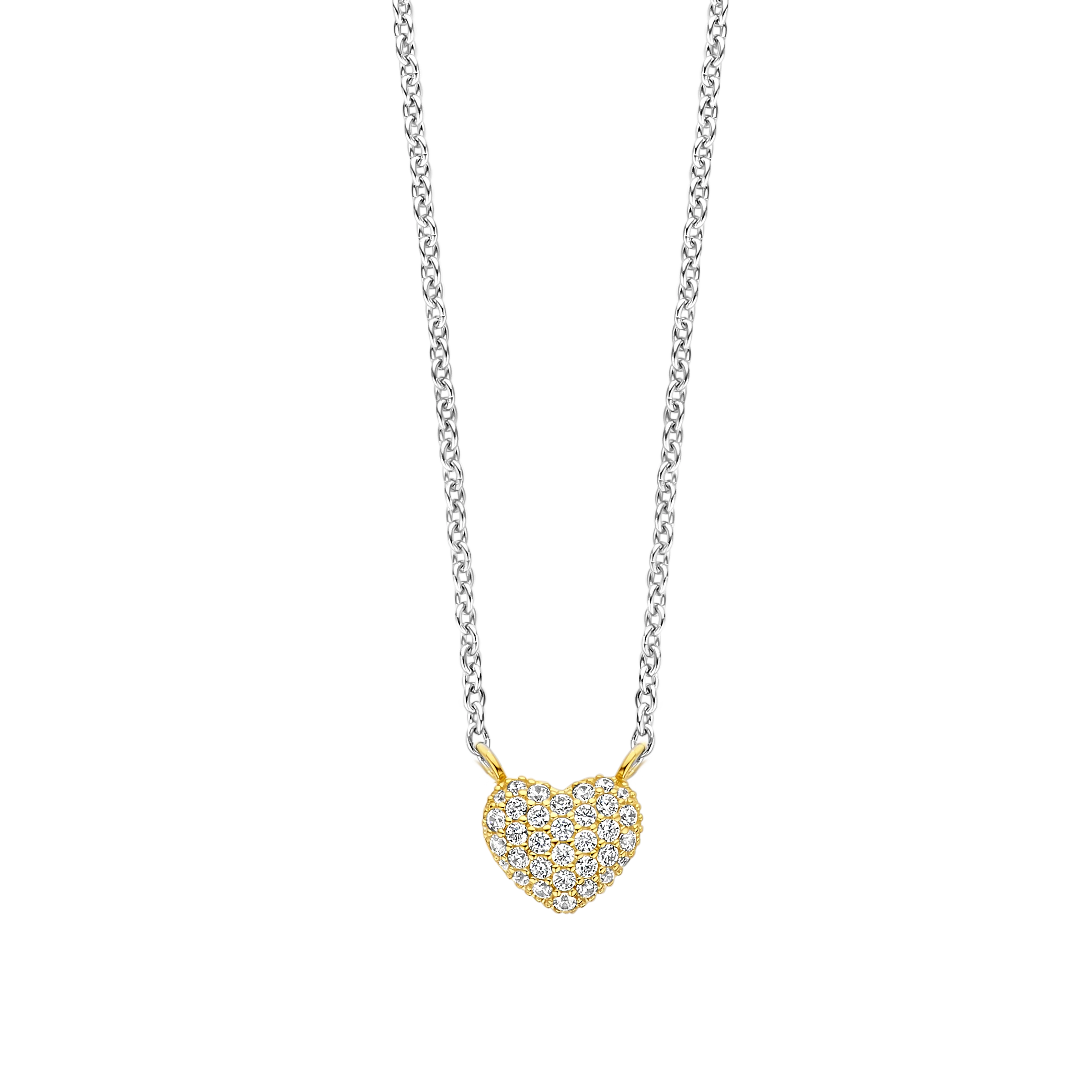 Zirkonia Hartjes Ketting