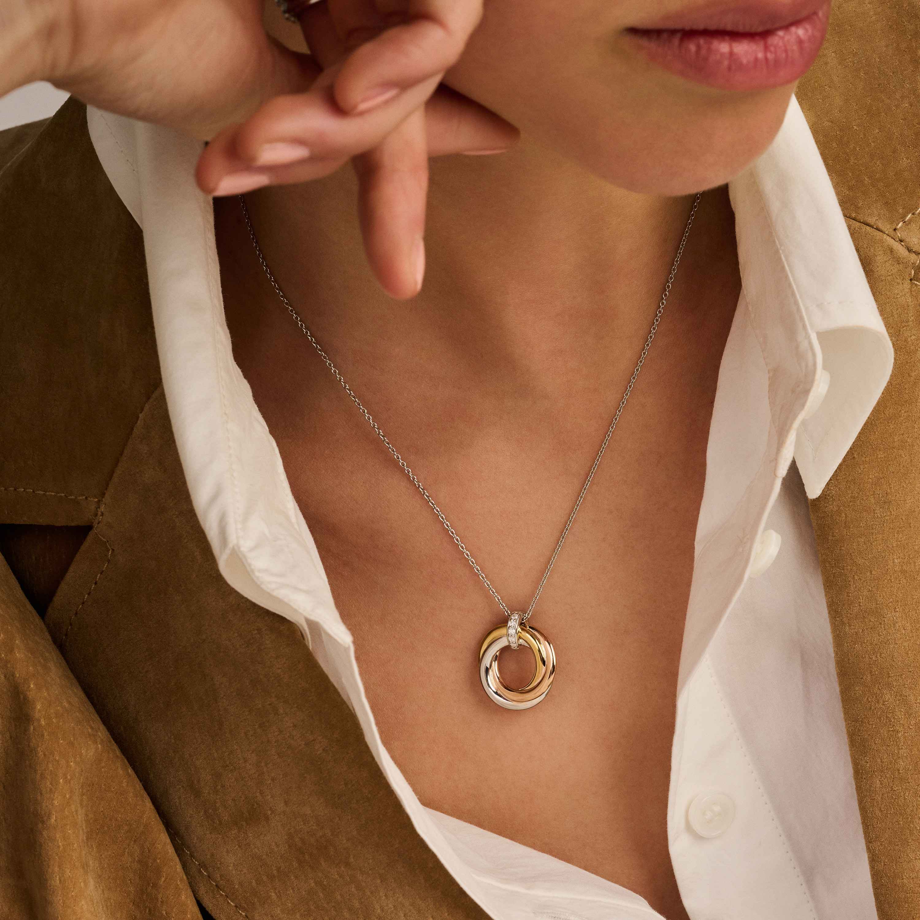 Tricolor Twisted Cirkel Ketting - Image 8