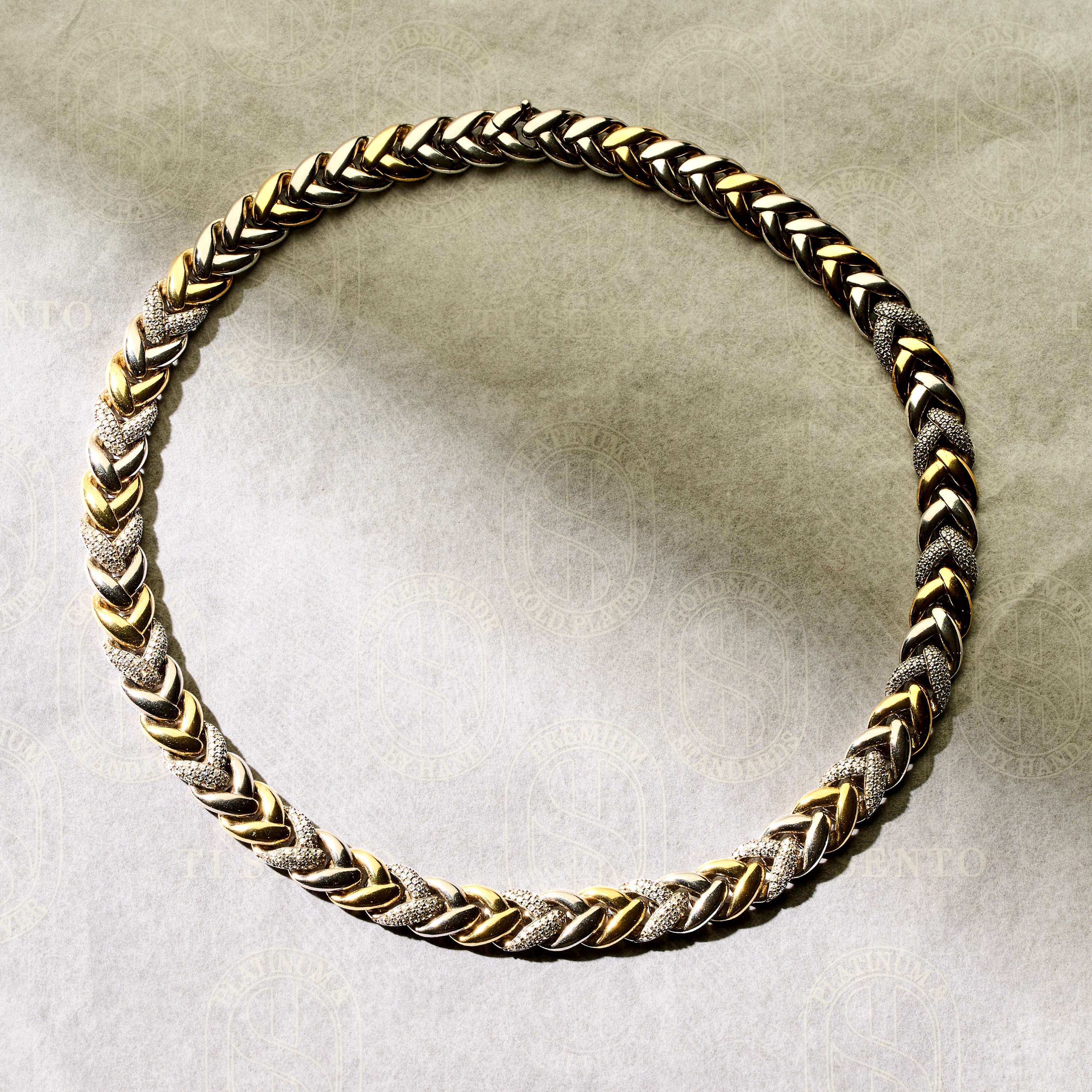 Vintage Zirkonia Schakel Ketting - Image 11
