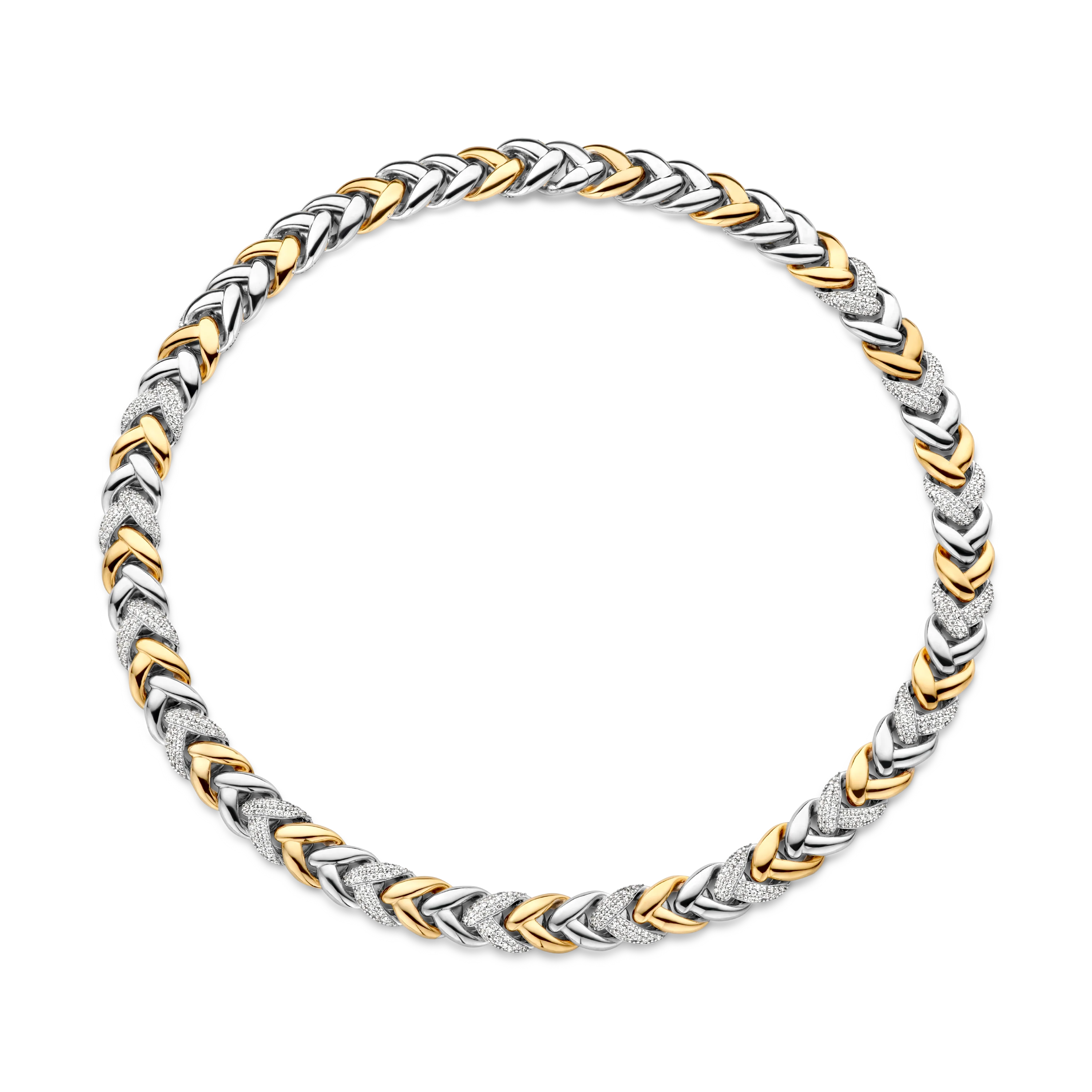 Vintage Zirkonia Schakel Ketting - Image 3