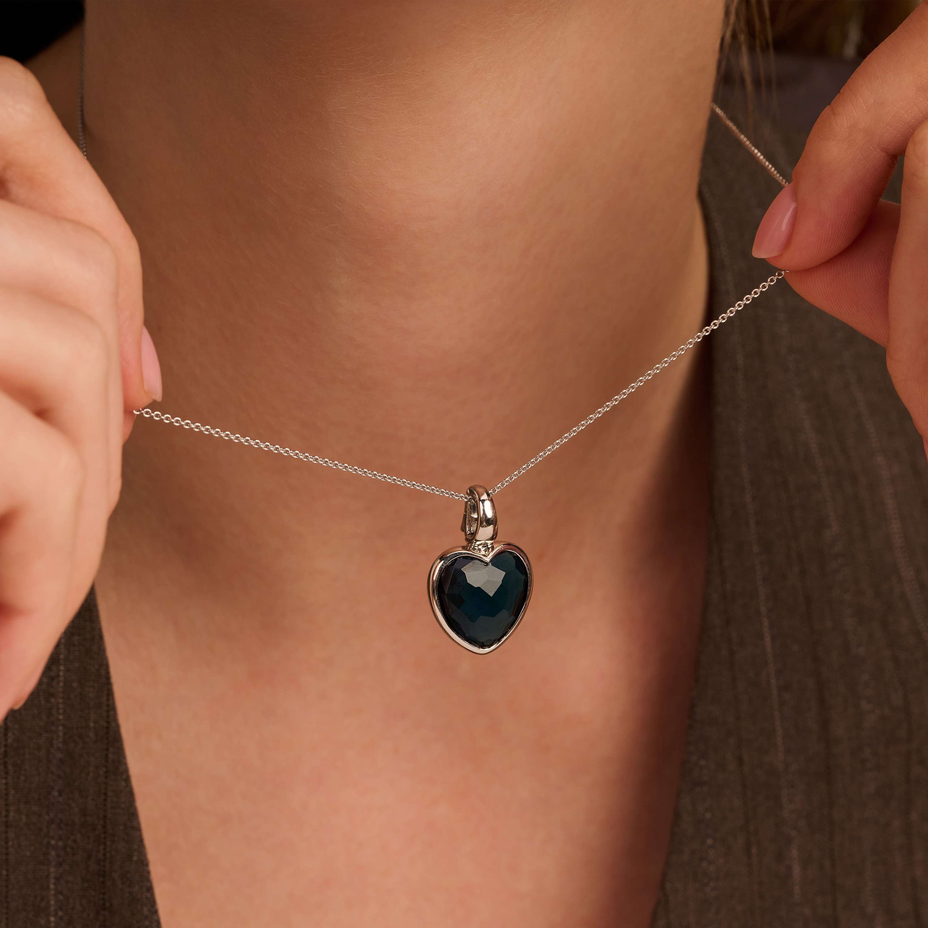 Blauwe Hartjes Ketting met hanger - Image 7