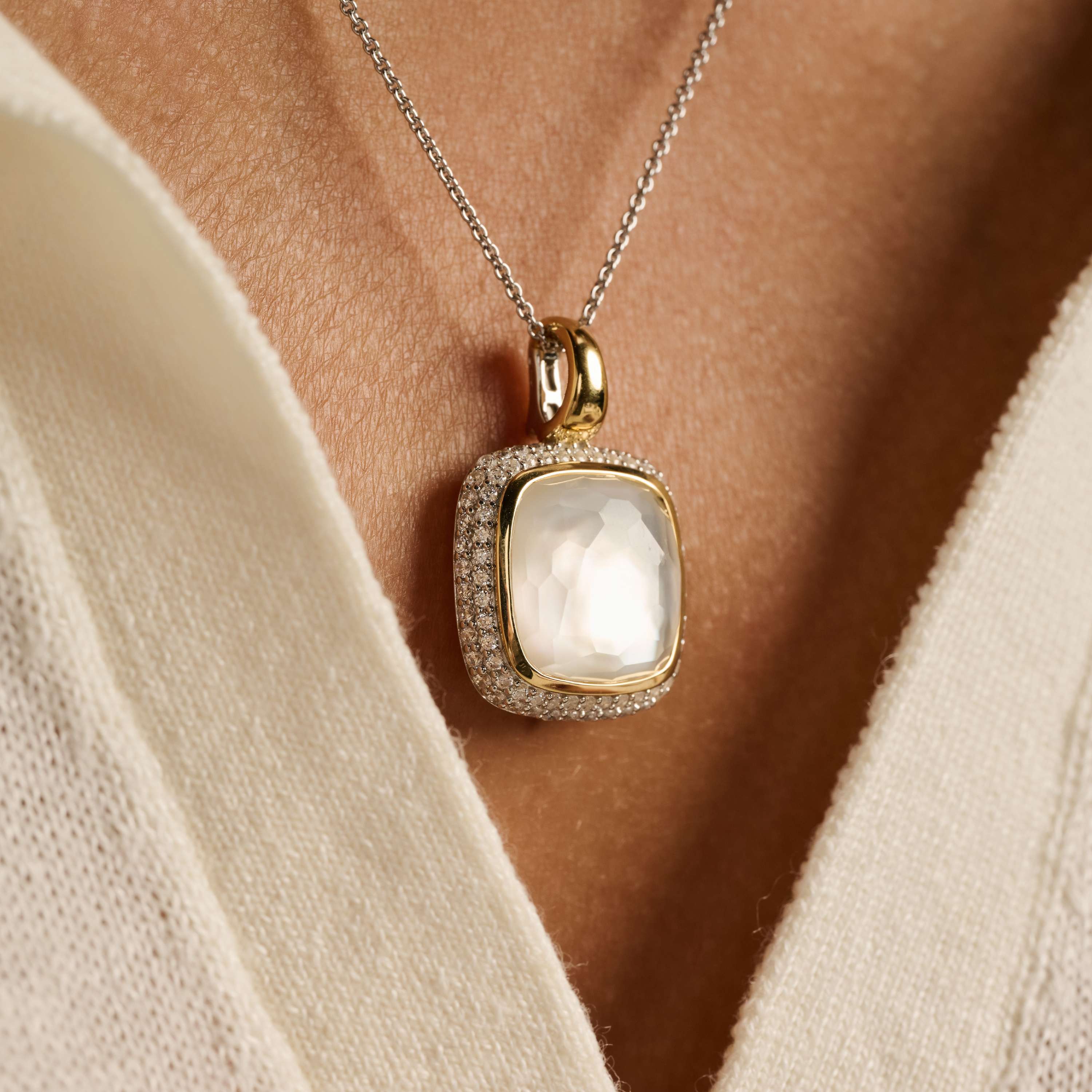 Zirkonia Cushion Parel ketting met hanger - Image 10