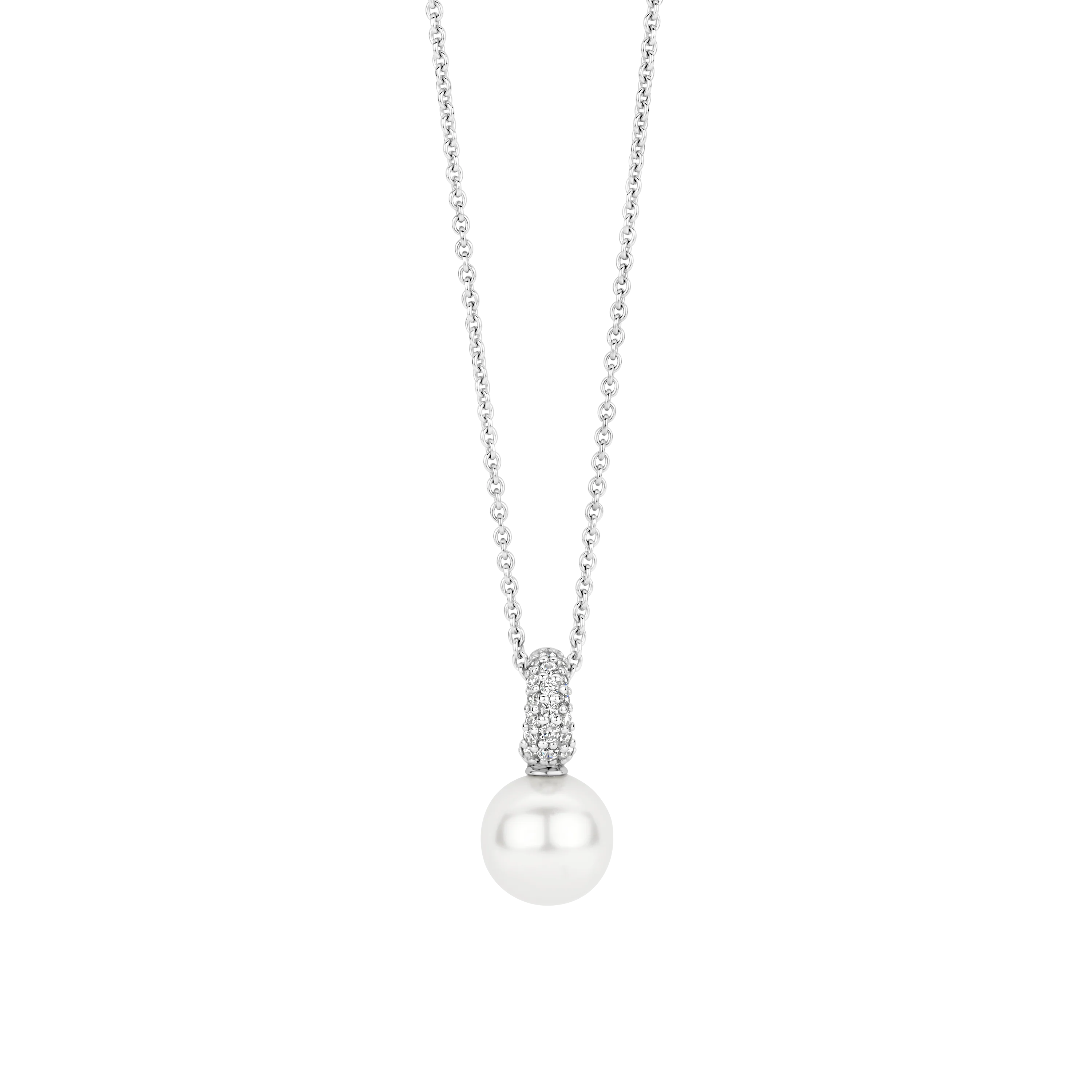 Ketting met Zirkonia Parel hanger 8mm