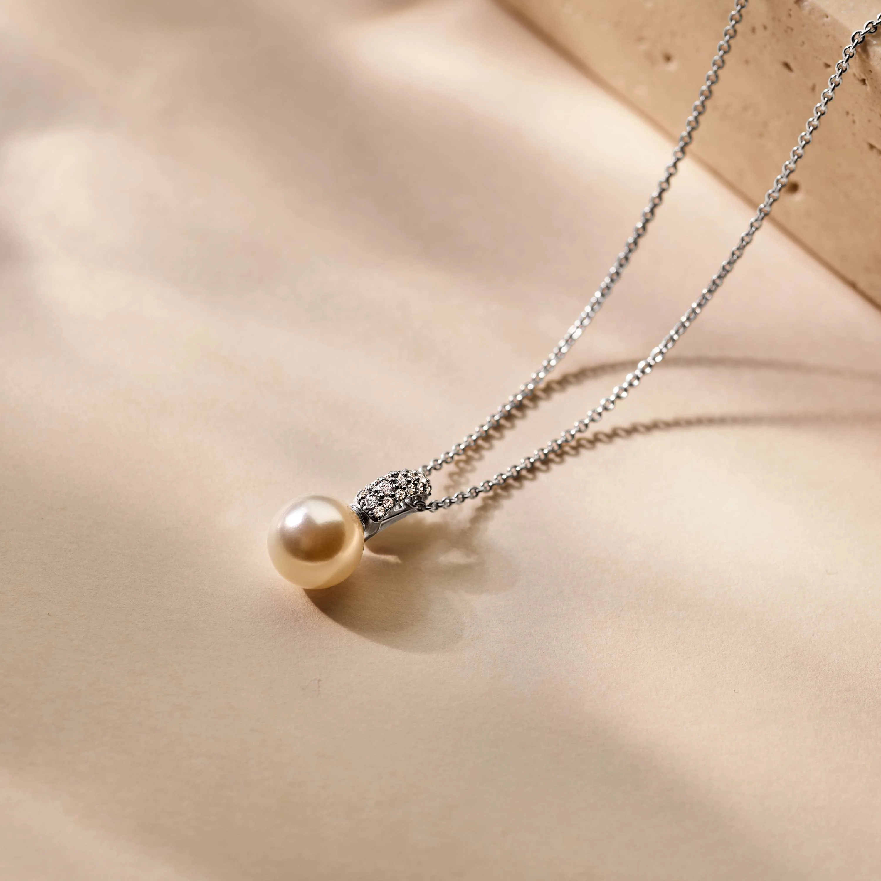 Ketting met Zirkonia Parel hanger 8mm - Image 10