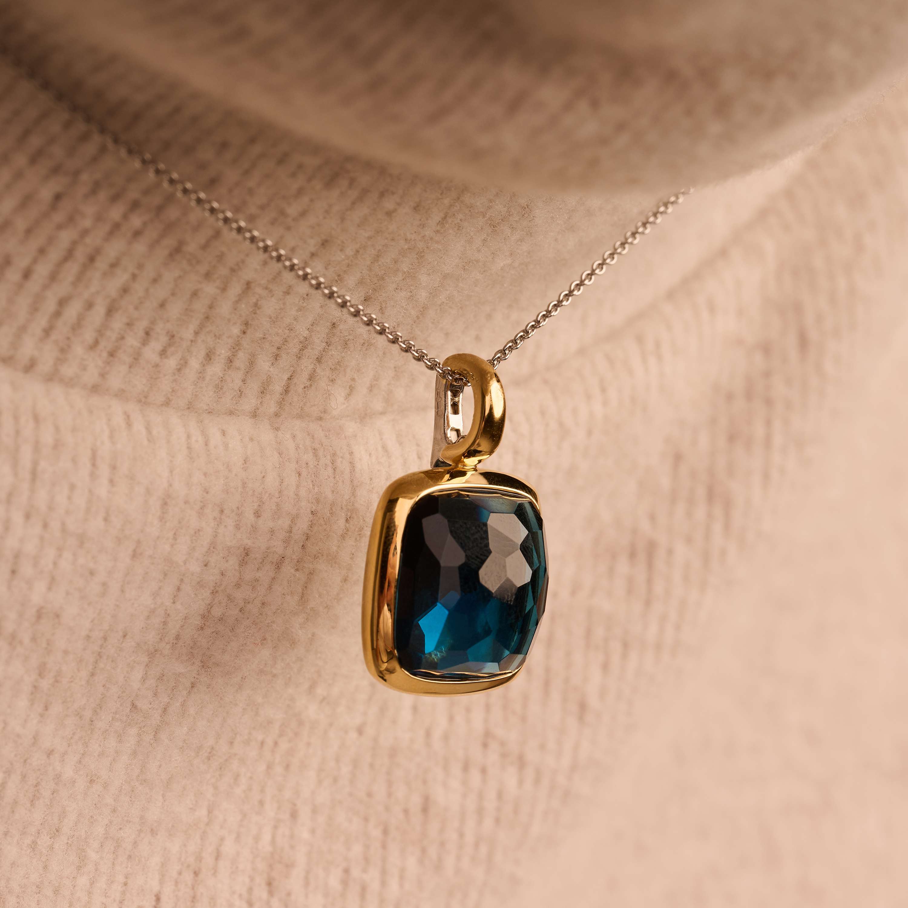 Blauwe Cushion Ketting met hanger - Image 10