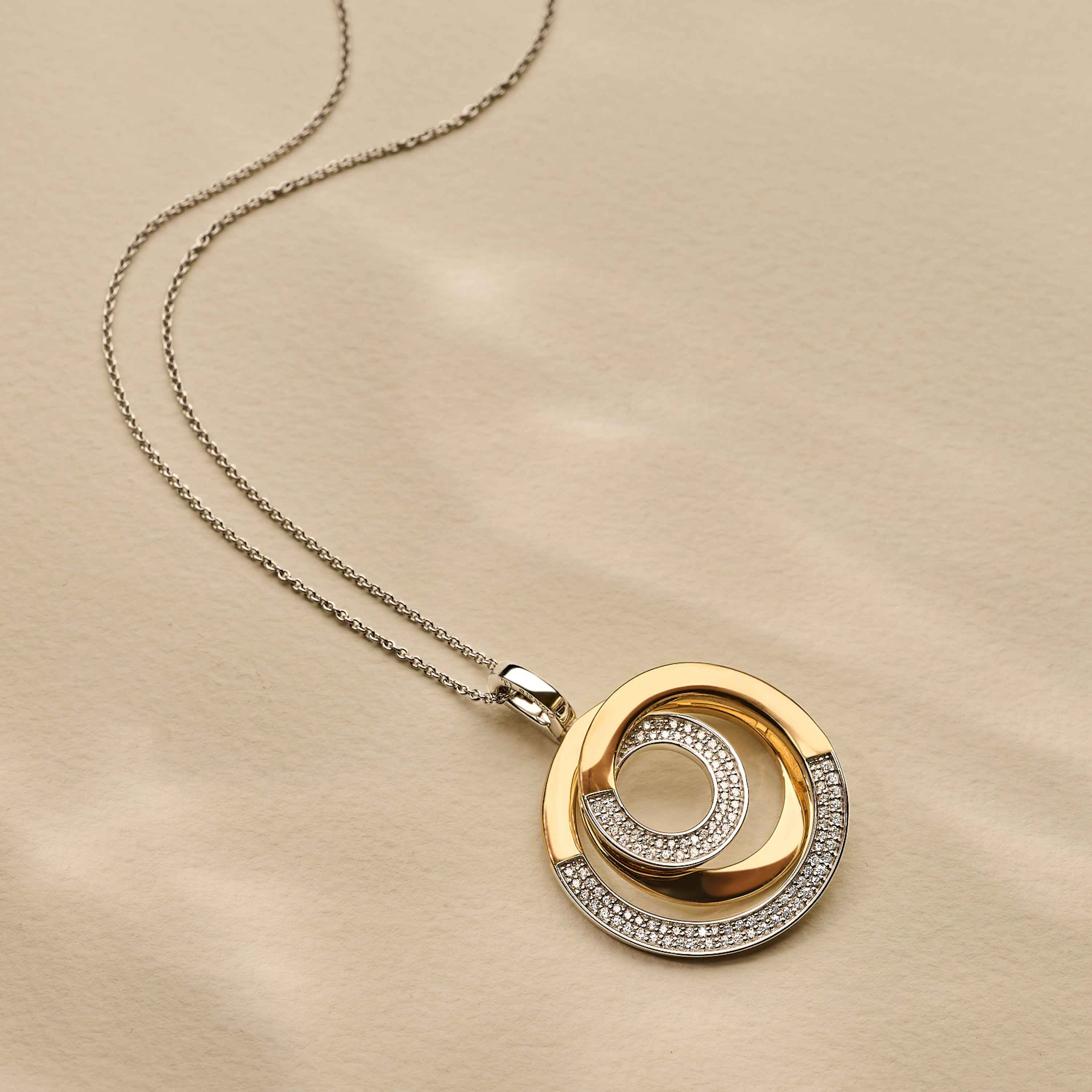 Sculptural Twisted Zirkonia Ketting met hanger - Image 8