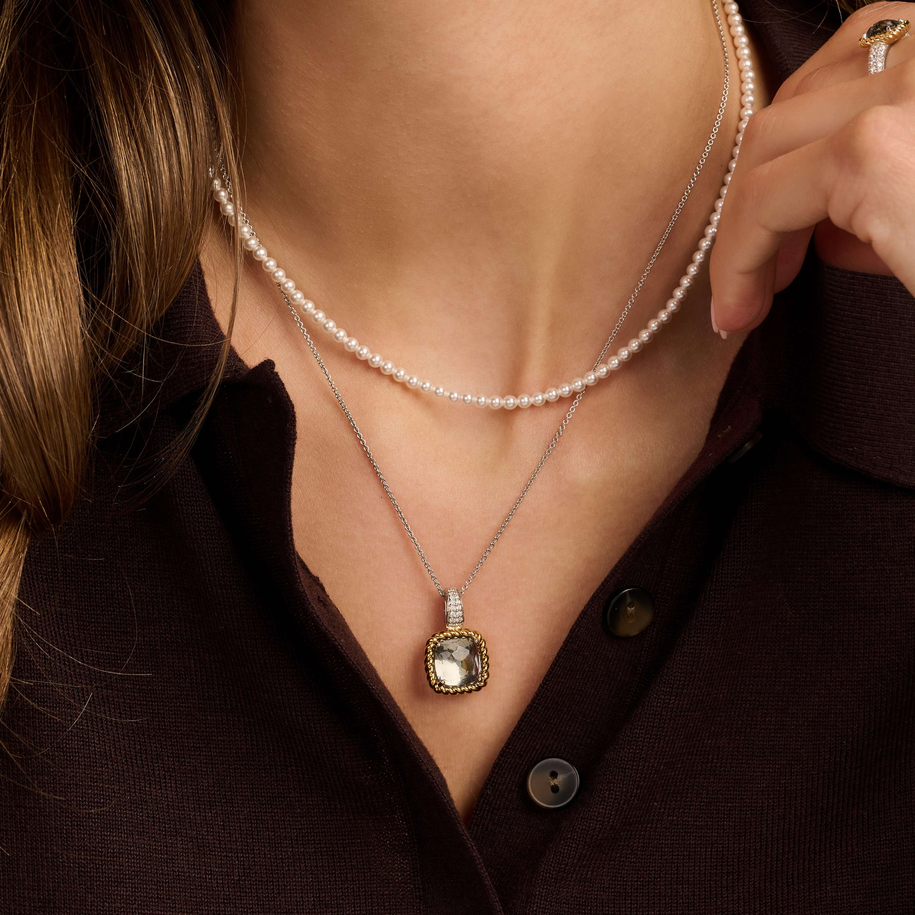 Grijze Zirkonia Cushion Ketting met hanger - Image 8