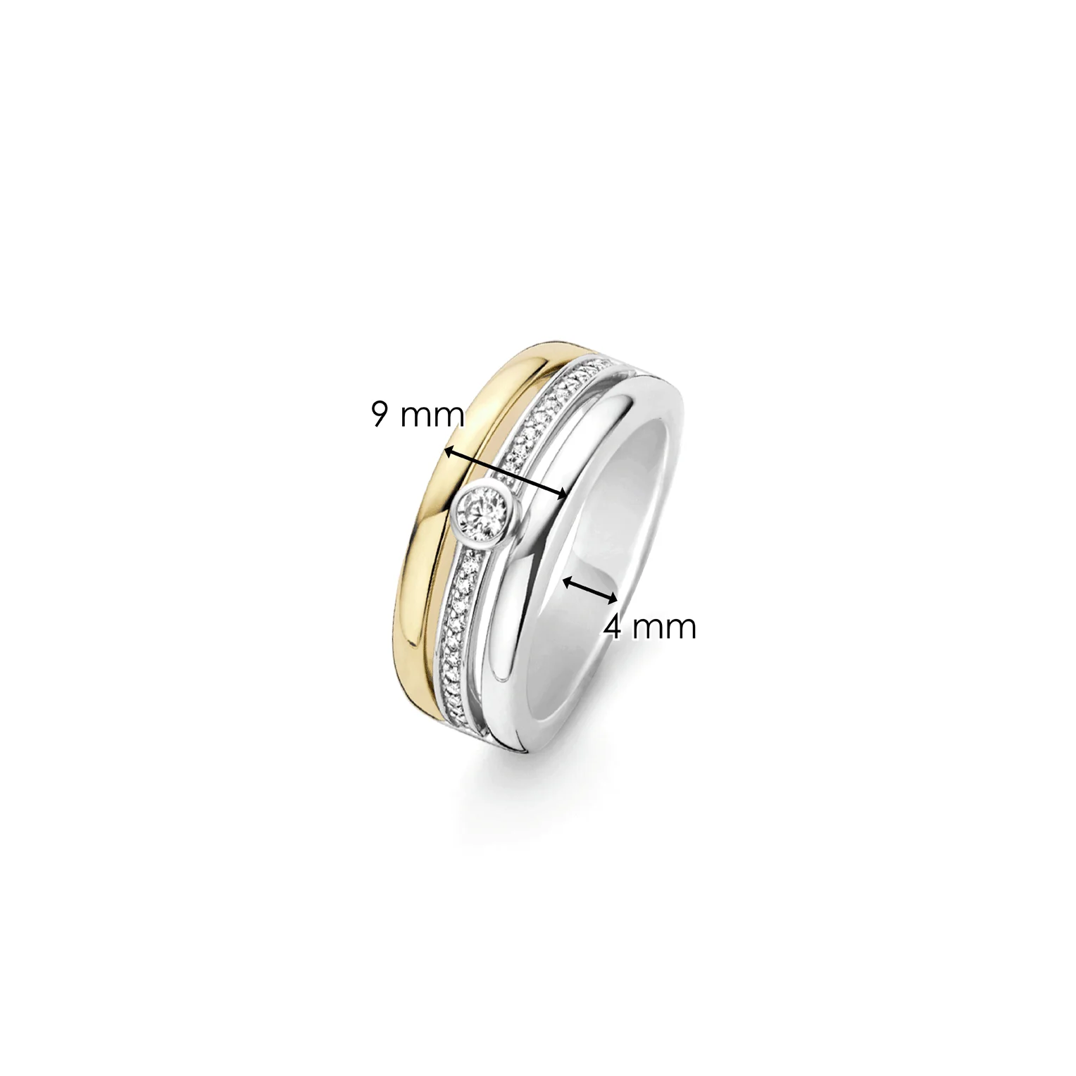 Triple Band Ring met steen - Image 5