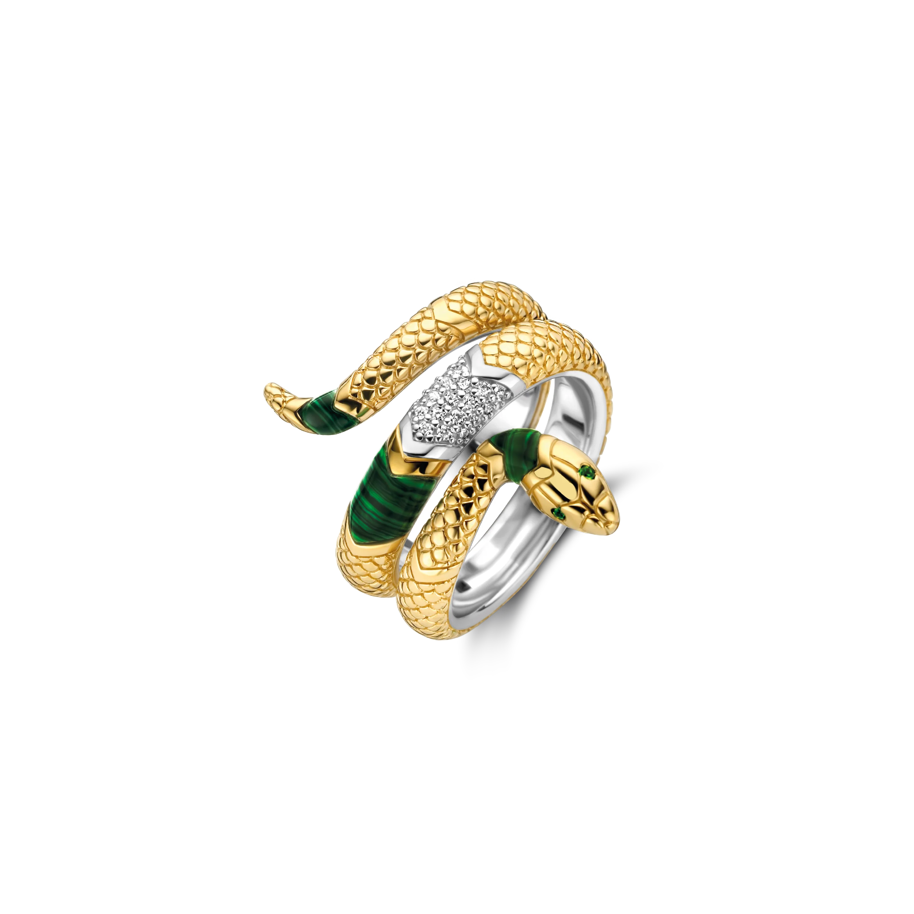 Emerald Snake Ring