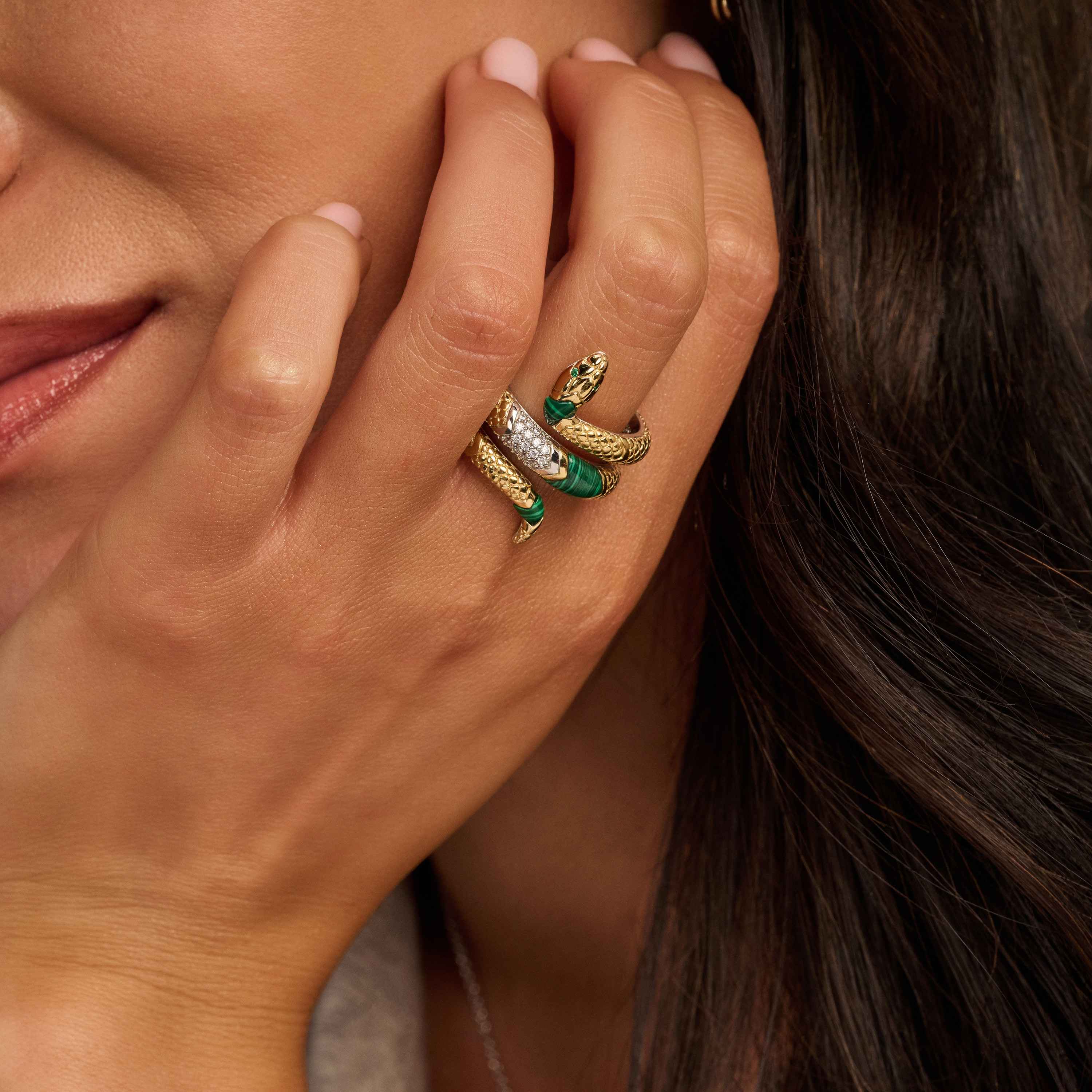 Emerald Snake Ring - Image 9