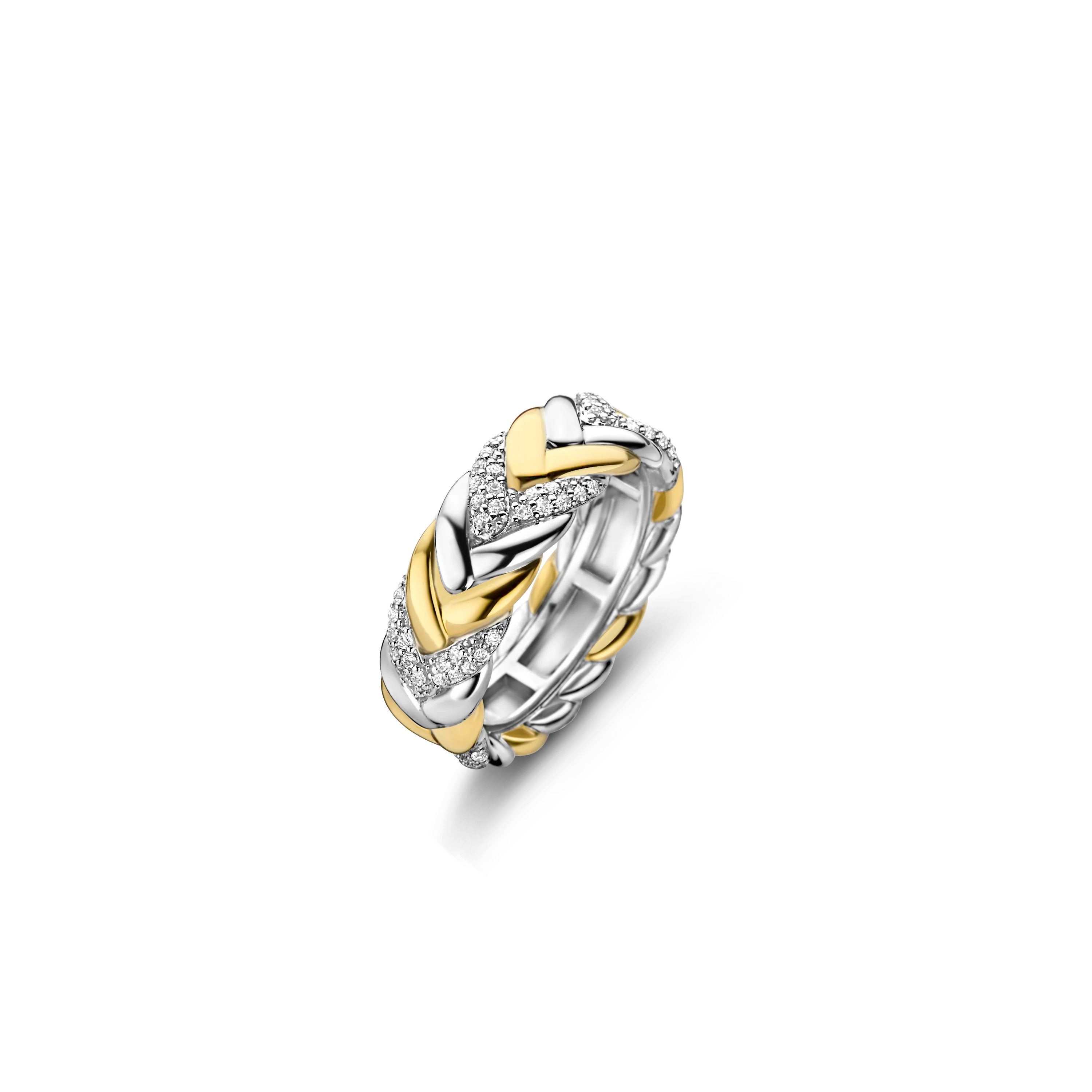 Vintage Zirkonia Schakel Ring