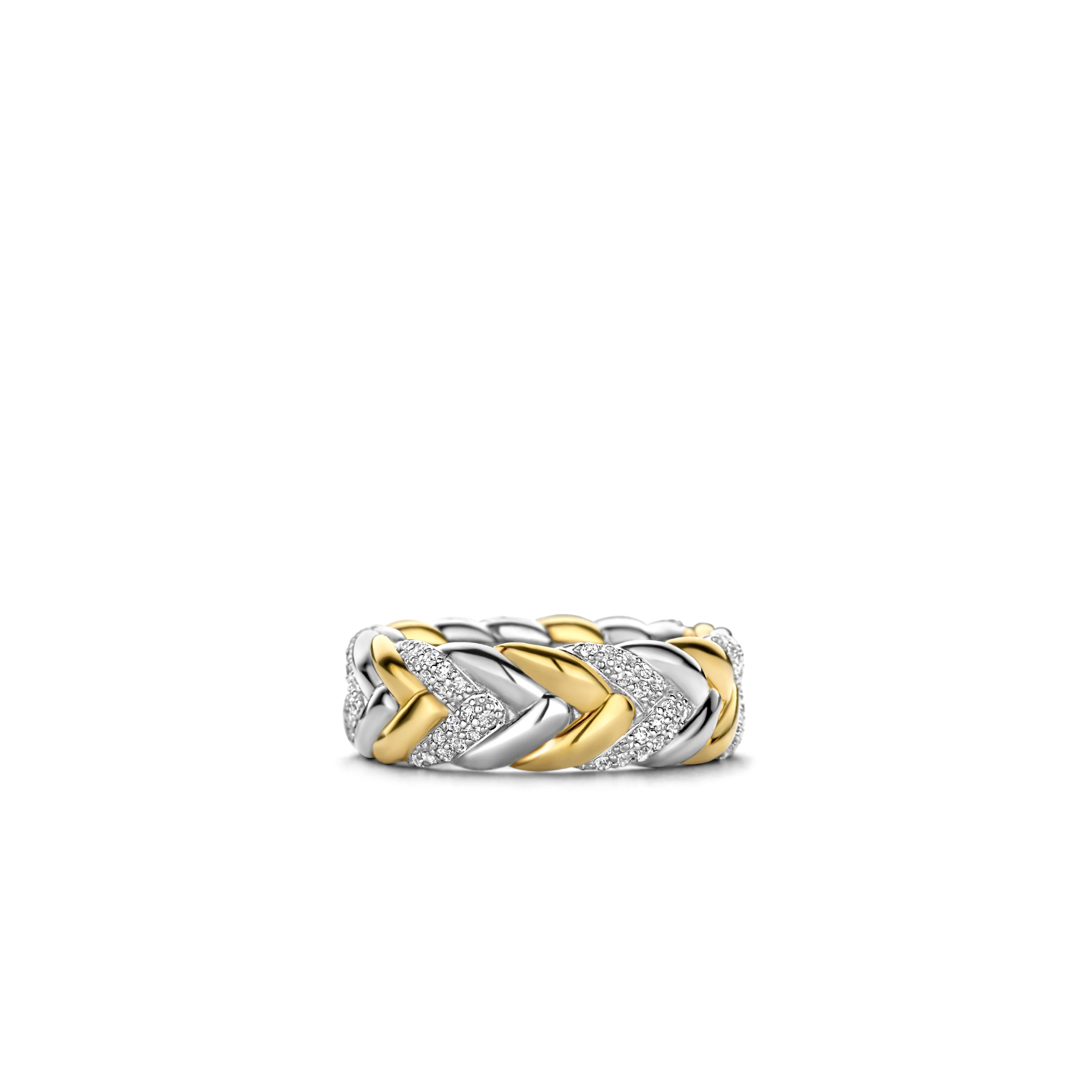 Vintage Zirkonia Schakel Ring - Image 3
