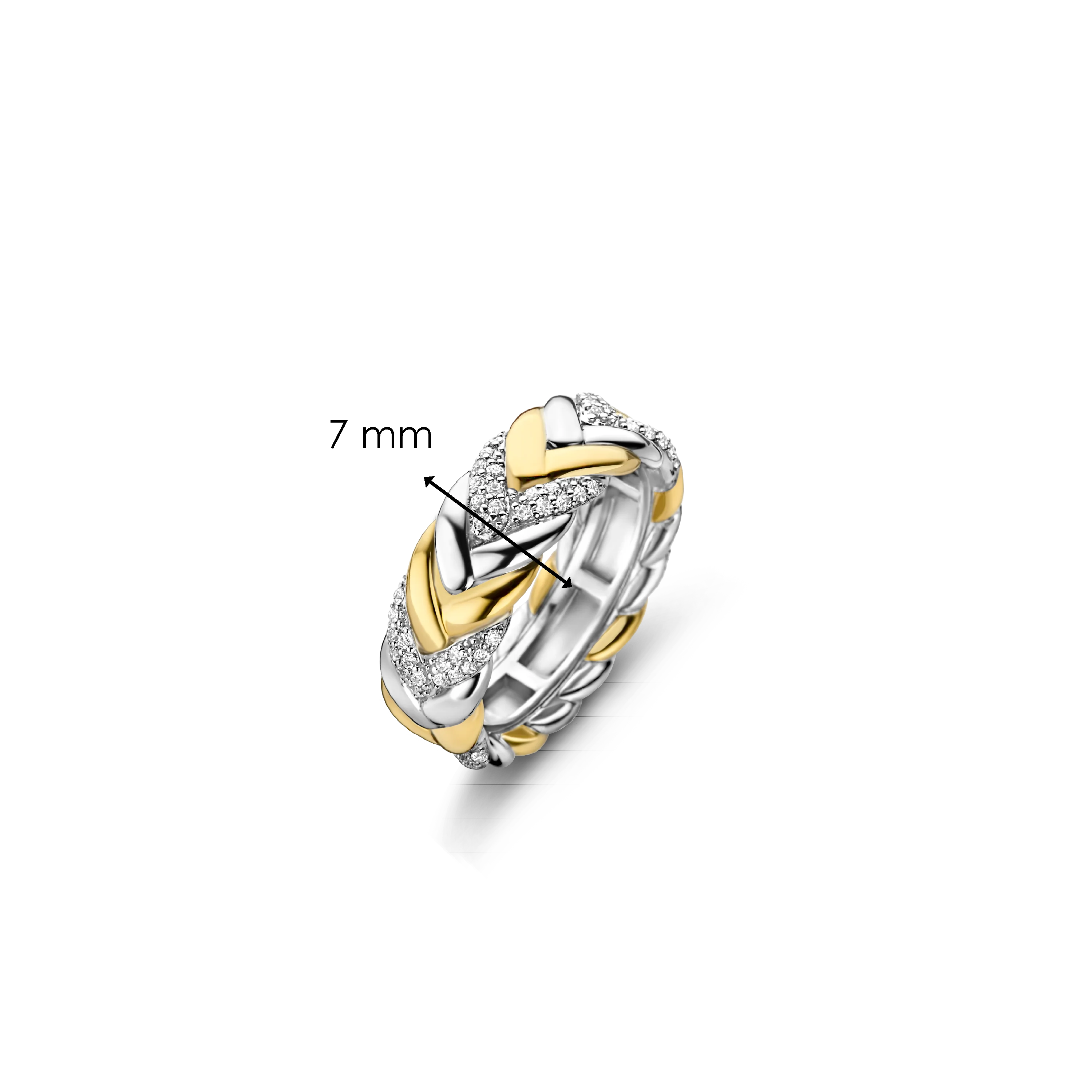 Vintage Zirkonia Schakel Ring - Image 6