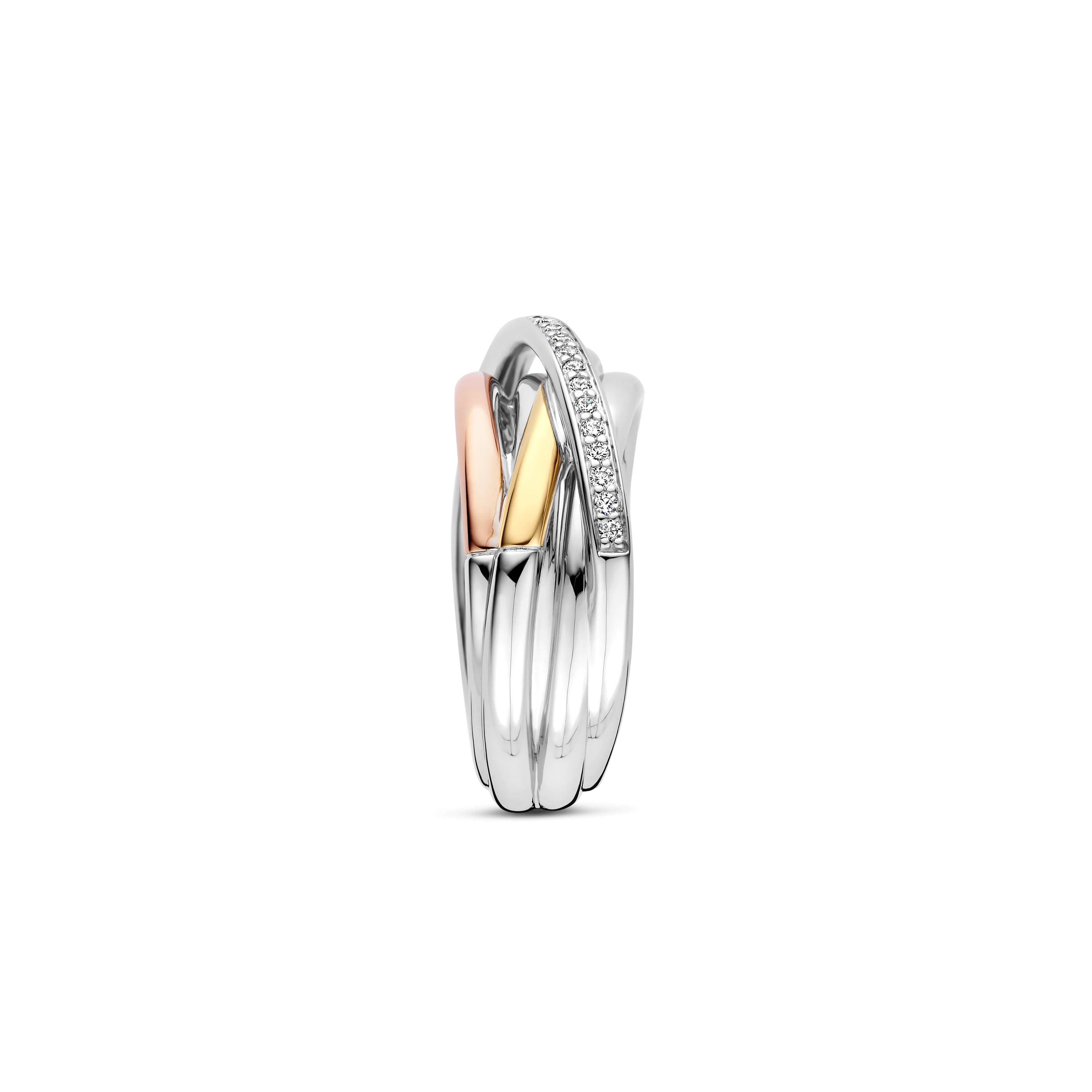 Tricolor Zirkonia Crossover Ring - M model - Image 2