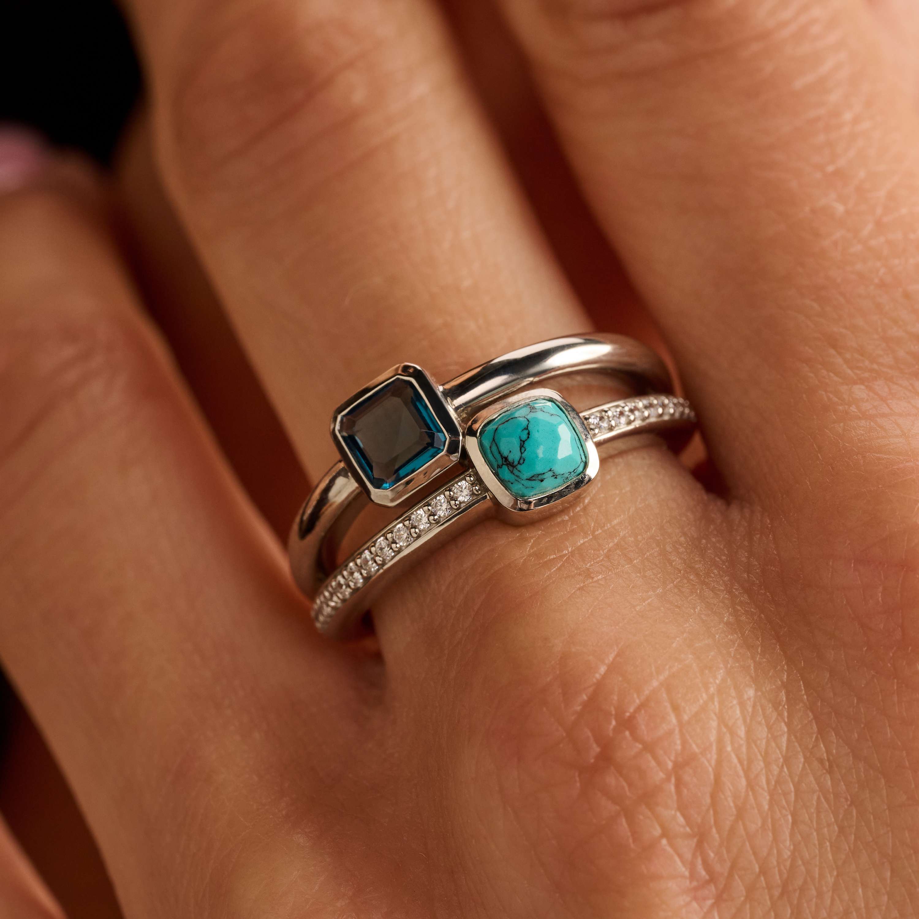 Double Cushion Zirkonia Ring - Image 7