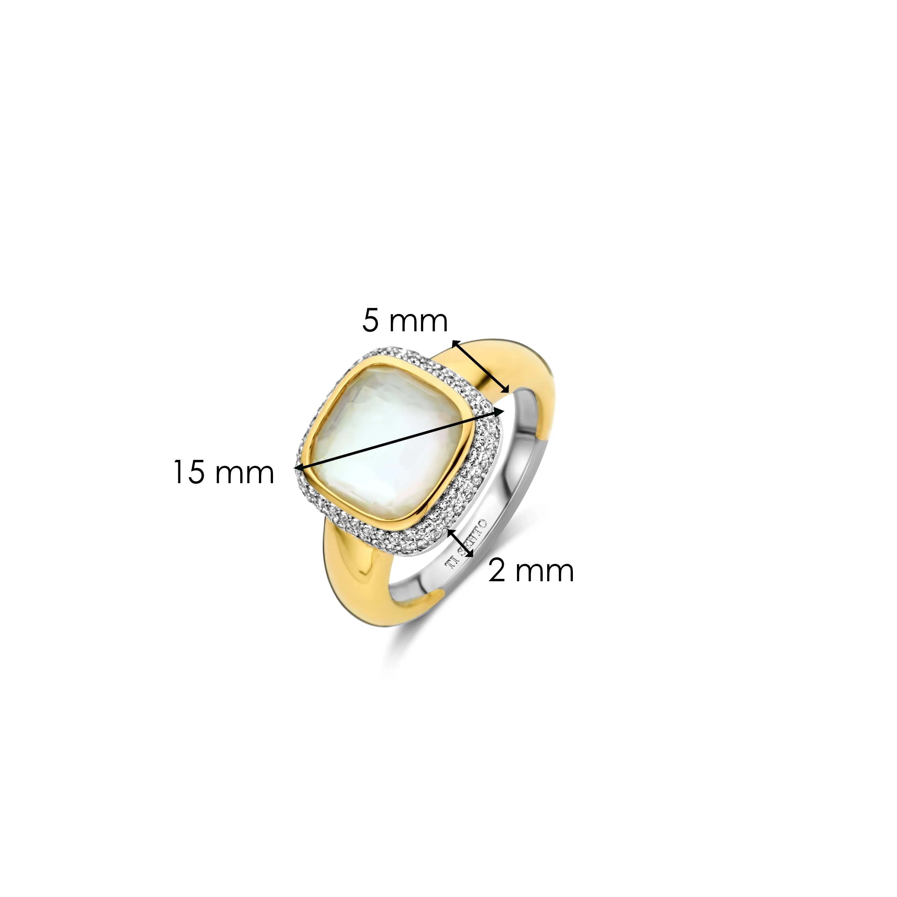 Zirkonia Cushion Ring met parel - Image 7