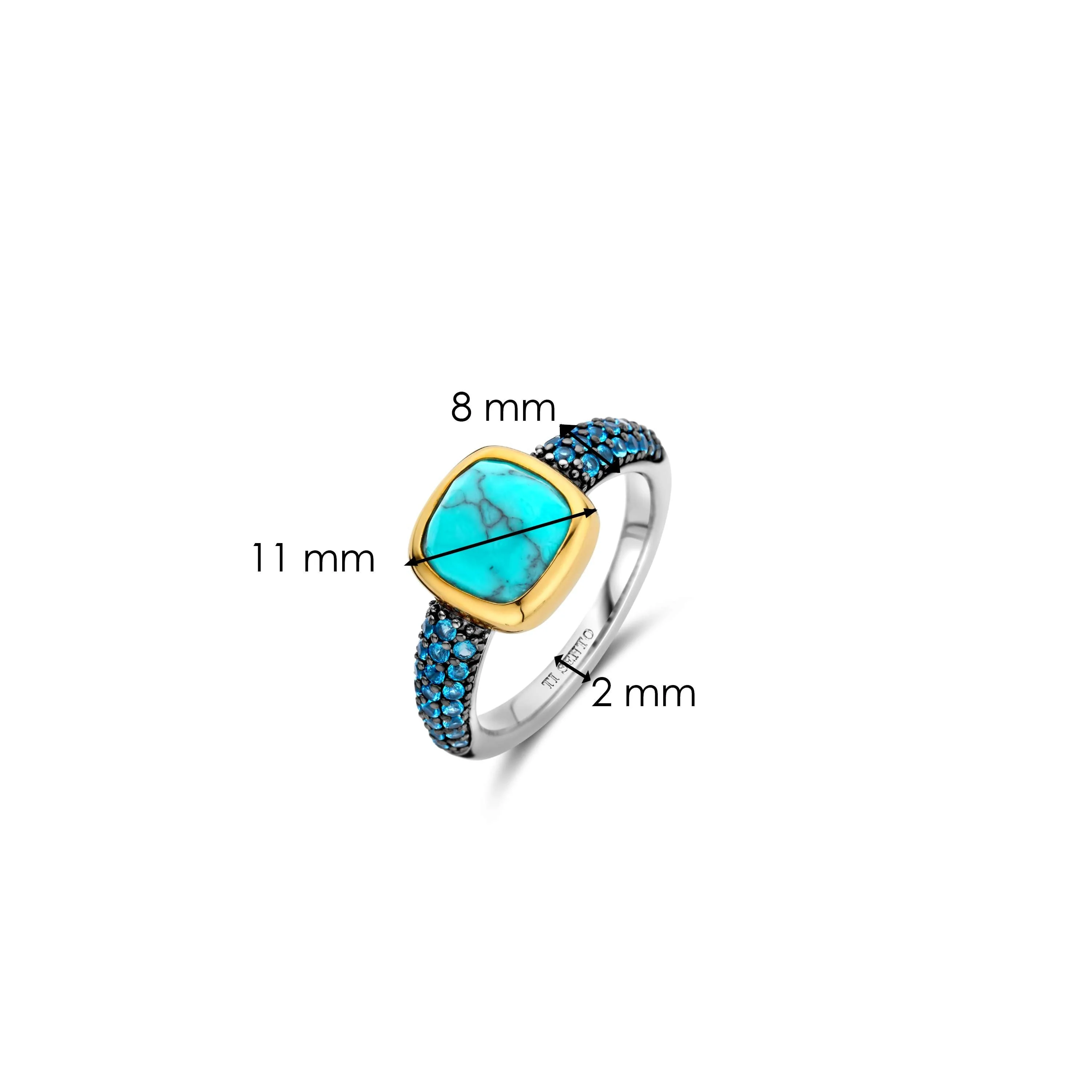 Turqoise Zirkonia Cushion Ring - Image 7
