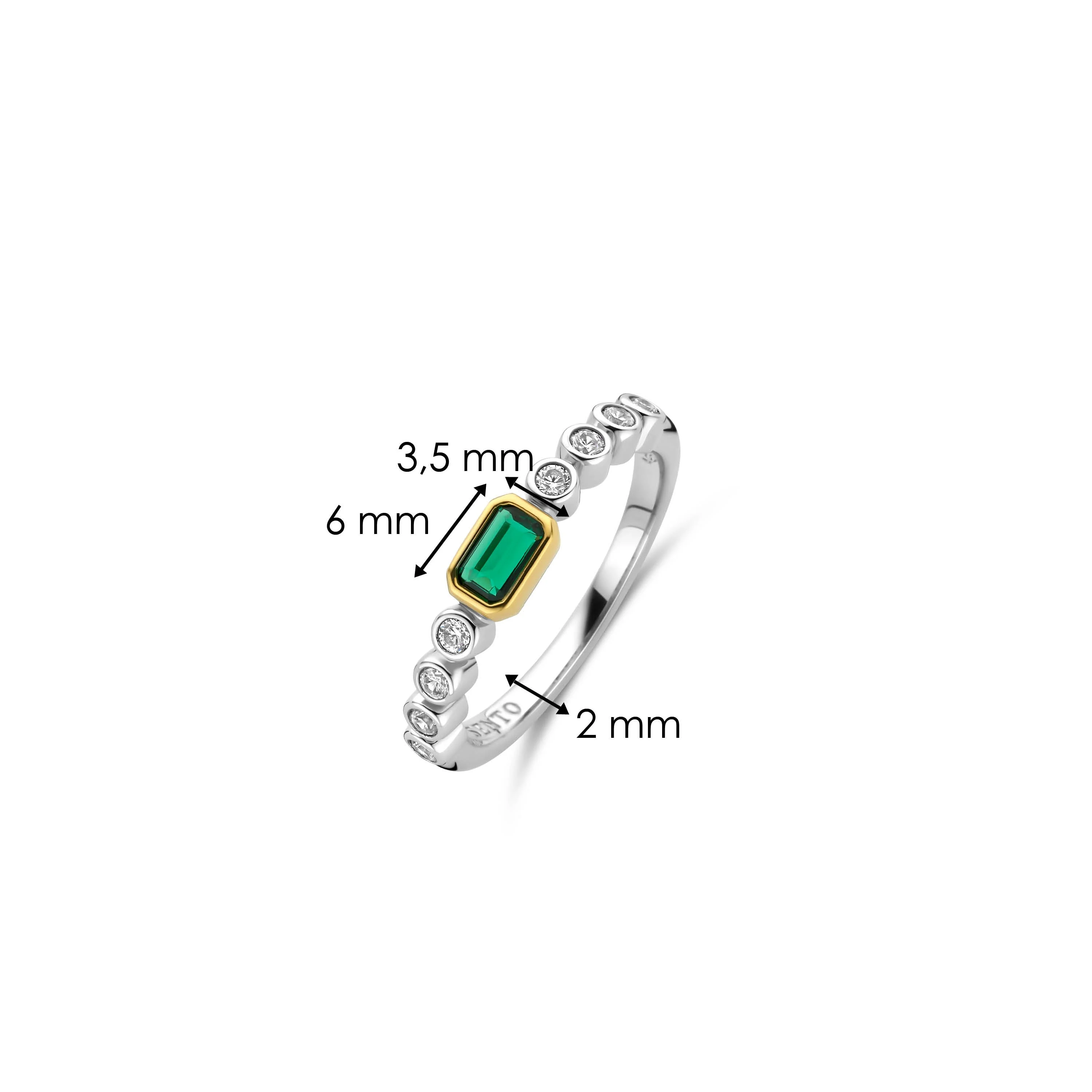 Baguette Tennis Ring met Smaragdgroen - Image 6