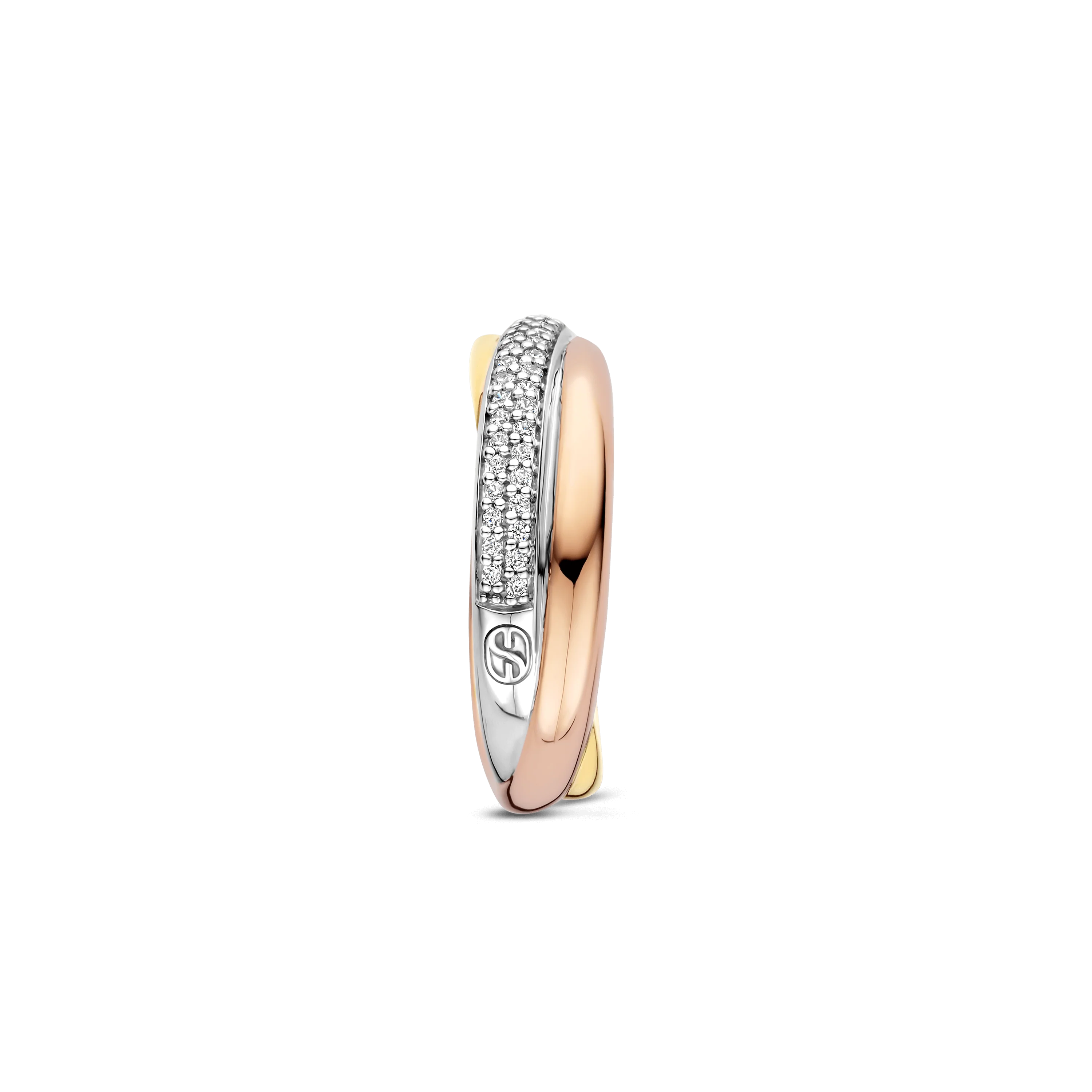 Tricolor Zirkonia Crossover Ring - S model - Image 2