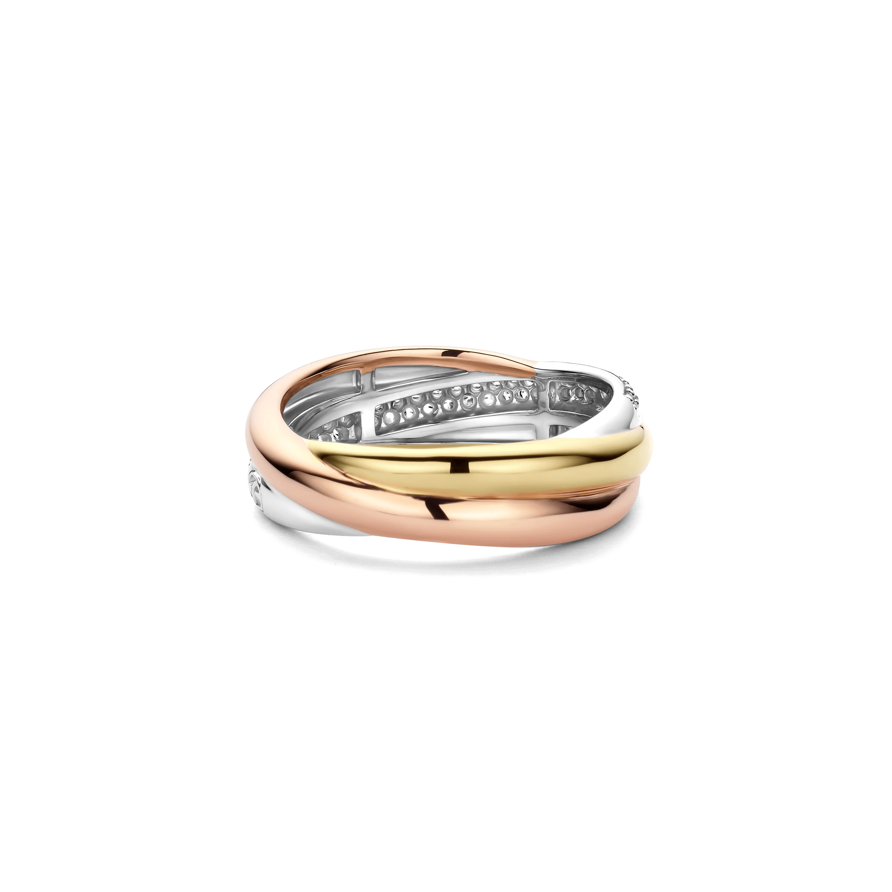 Tricolor Zirkonia Crossover Ring - S model - Image 4