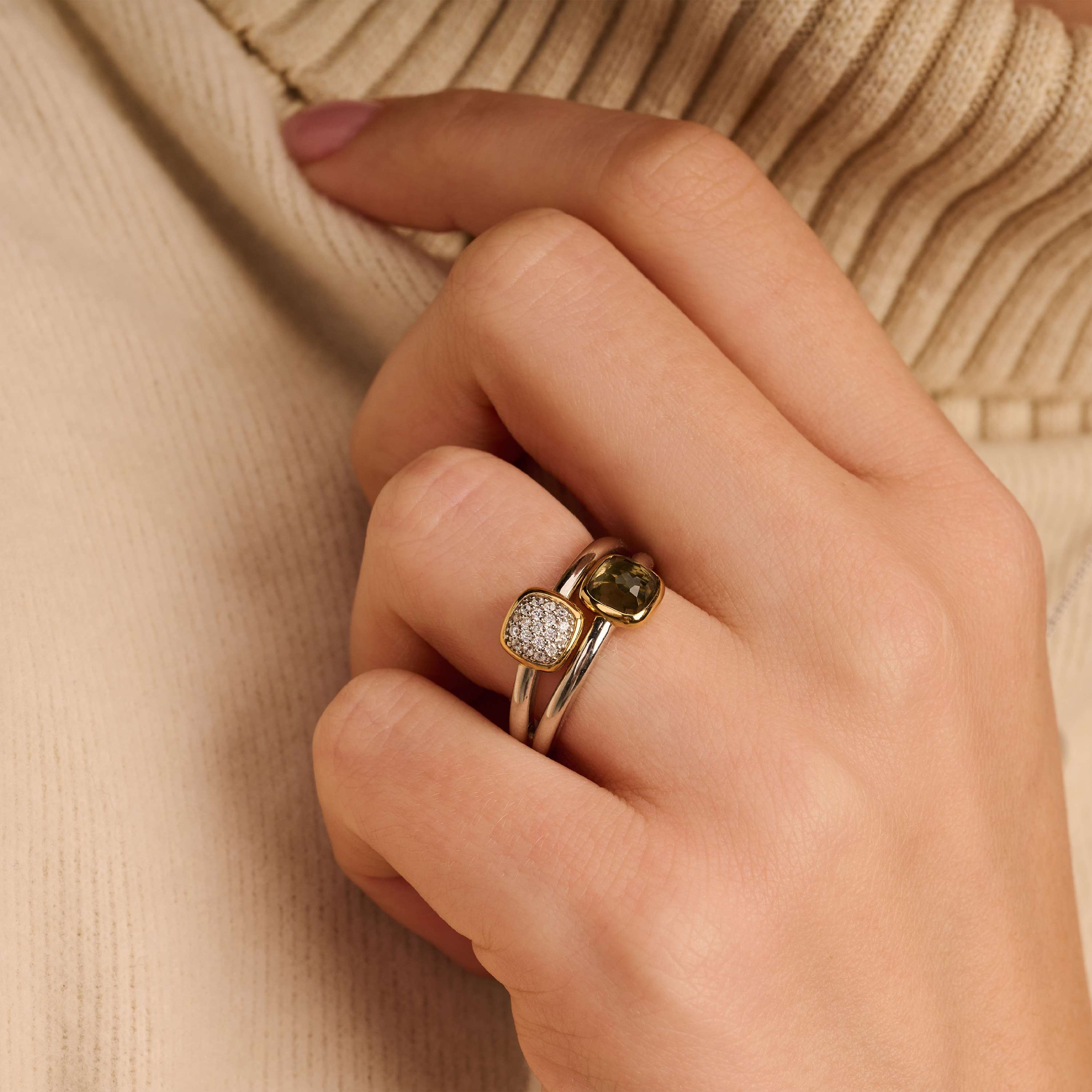 Double Cushion Zirkonia Ring - Image 9
