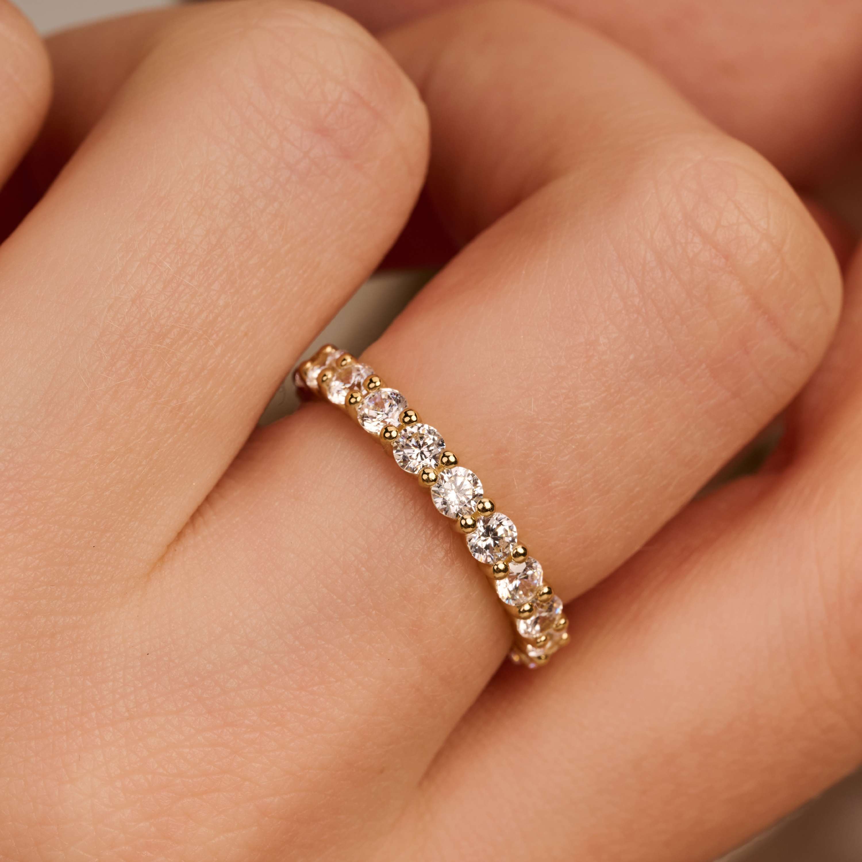 Eternity Tennis Ring 3mm - Image 9