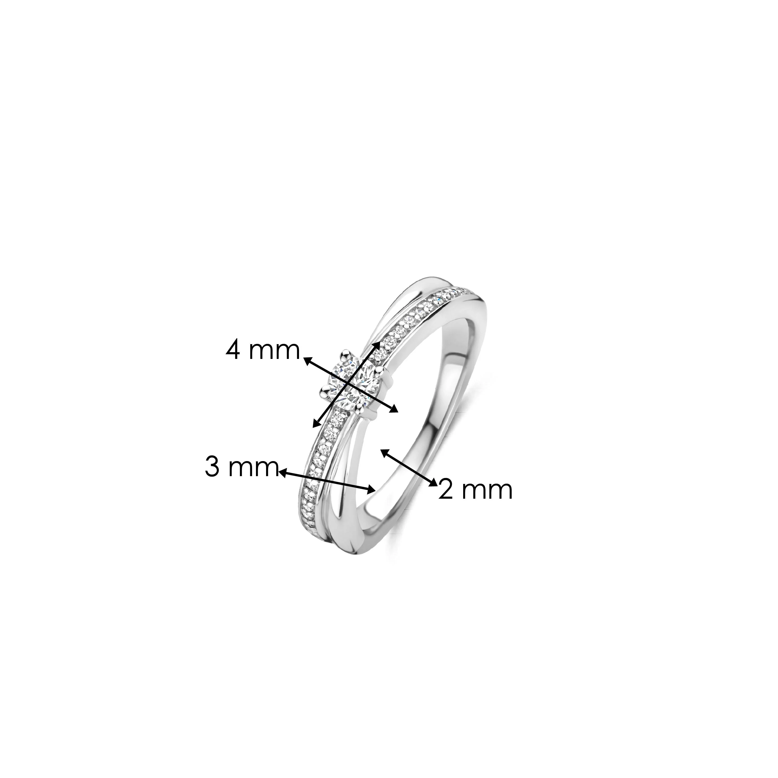 Zirkonia Crossover Ring met steen - Image 5