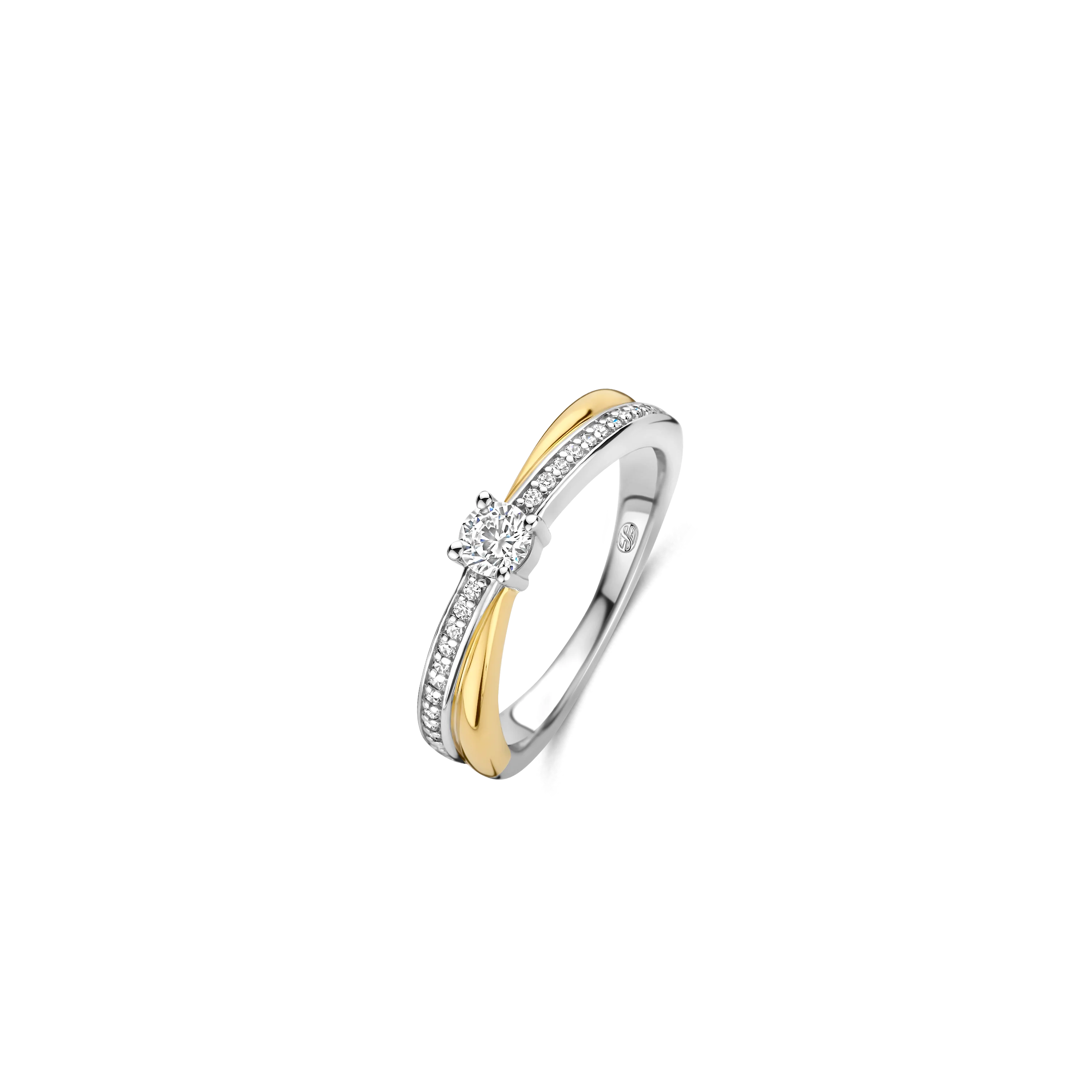 Zirkonia Crossover Ring met steen