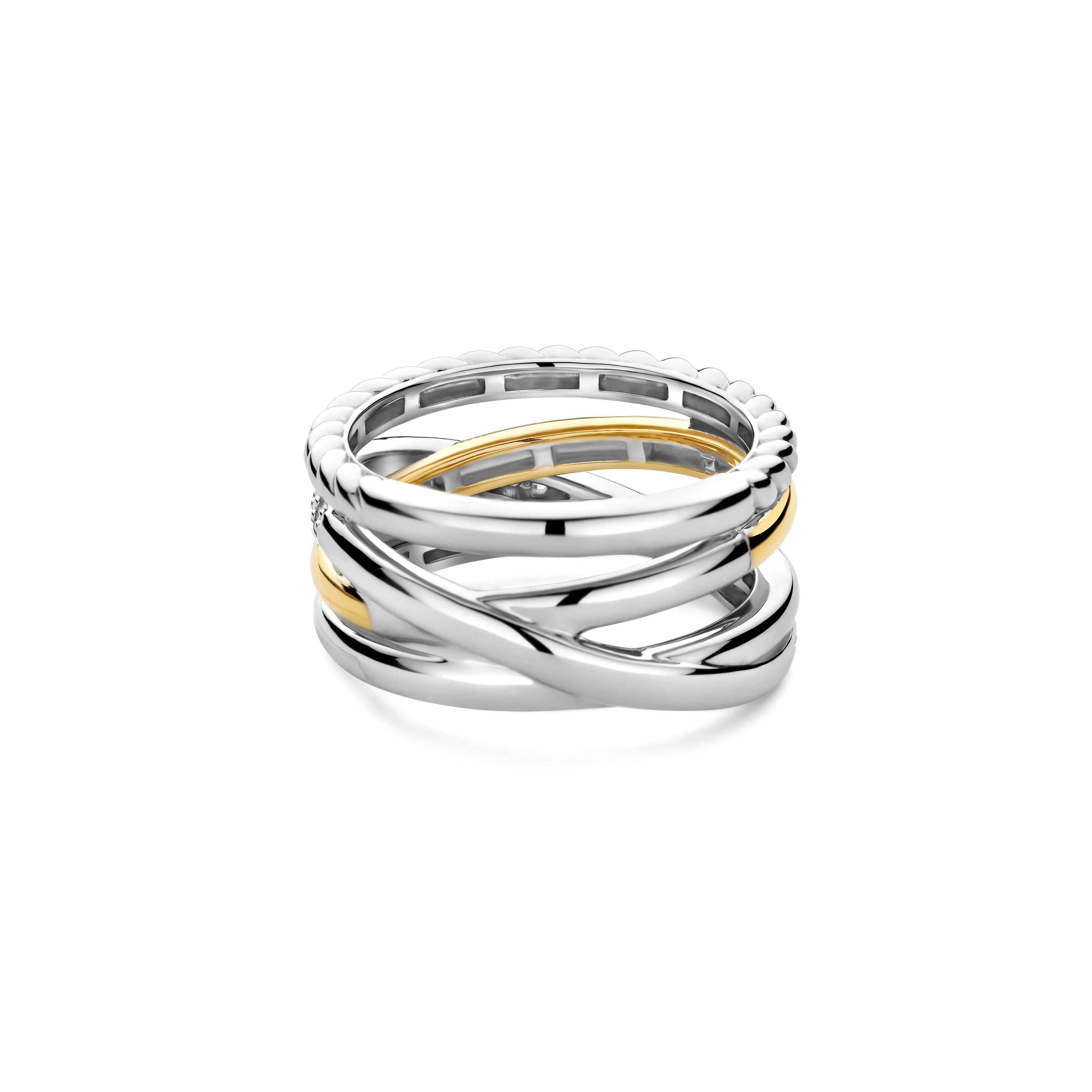 Structured Zirkonia Crossover Ring - Image 4