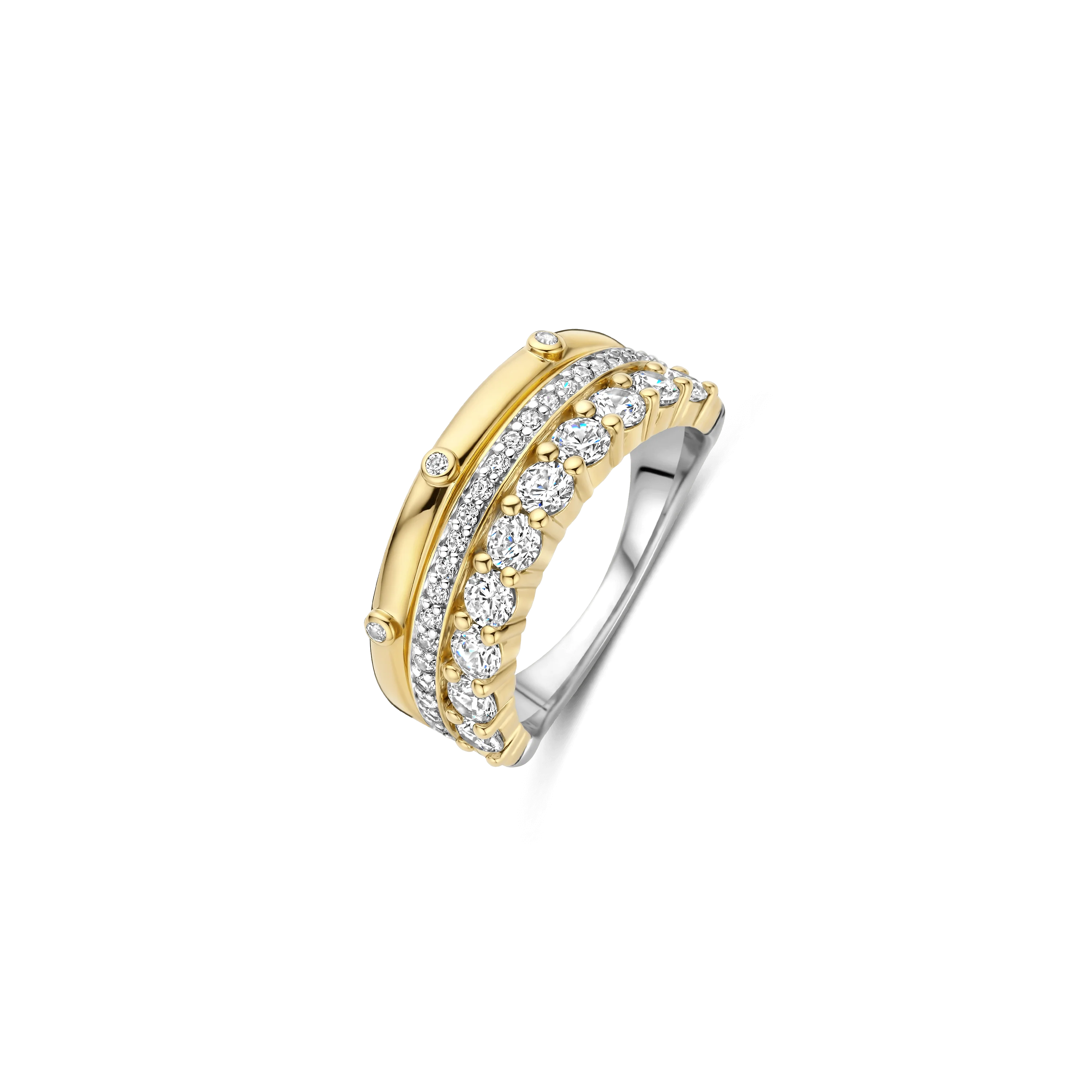 Classic Layered Zirkonia Ring - M model