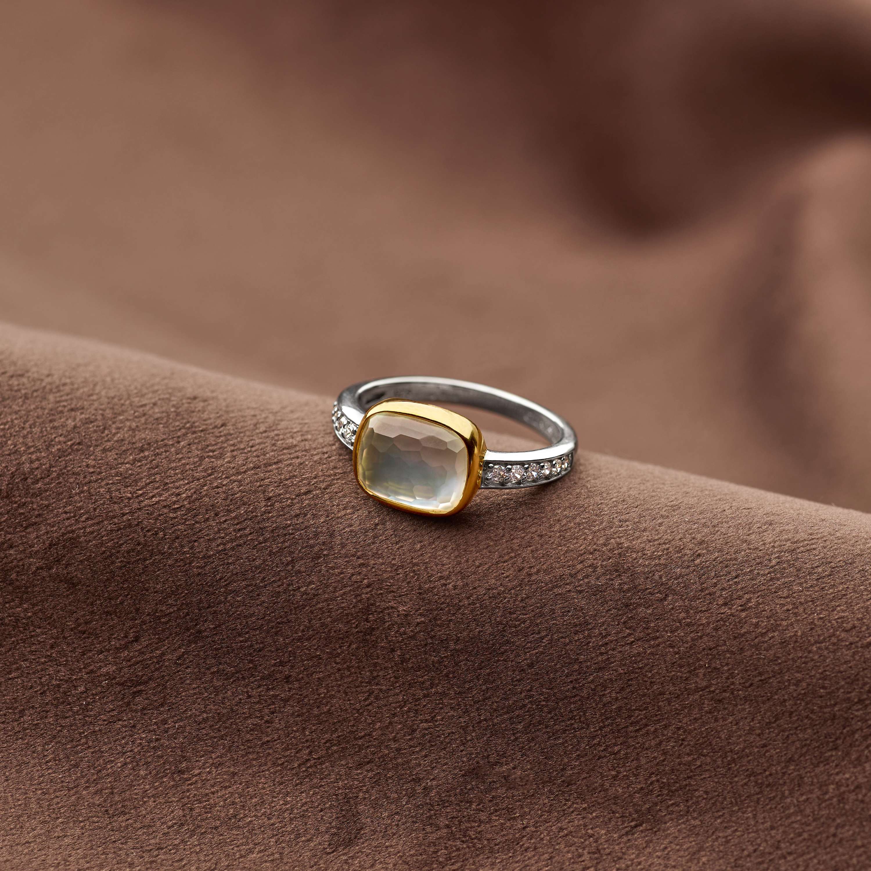 Zirkonia Cushion Ring met Parel - Image 10