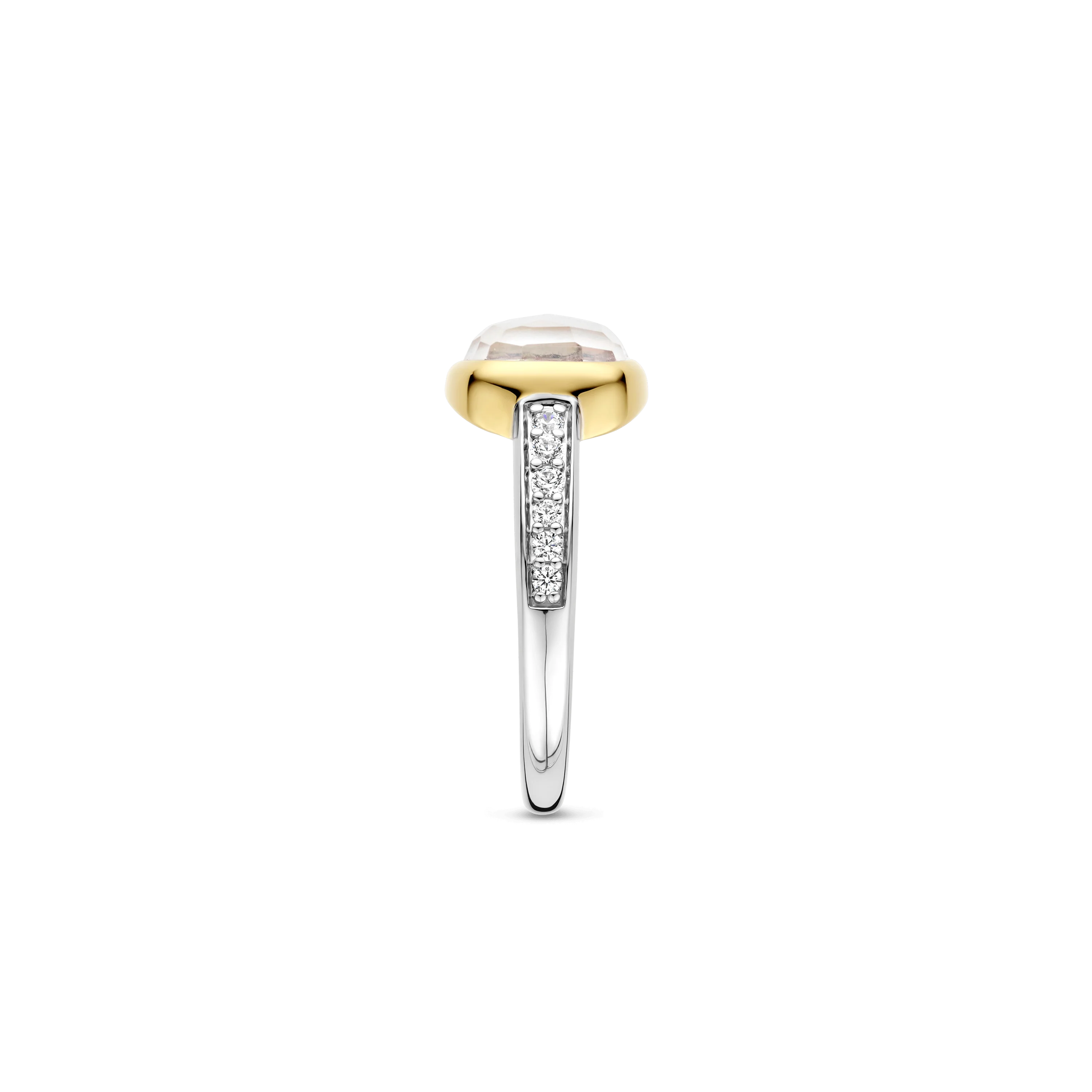 Zirkonia Cushion Ring met Parel - Image 2