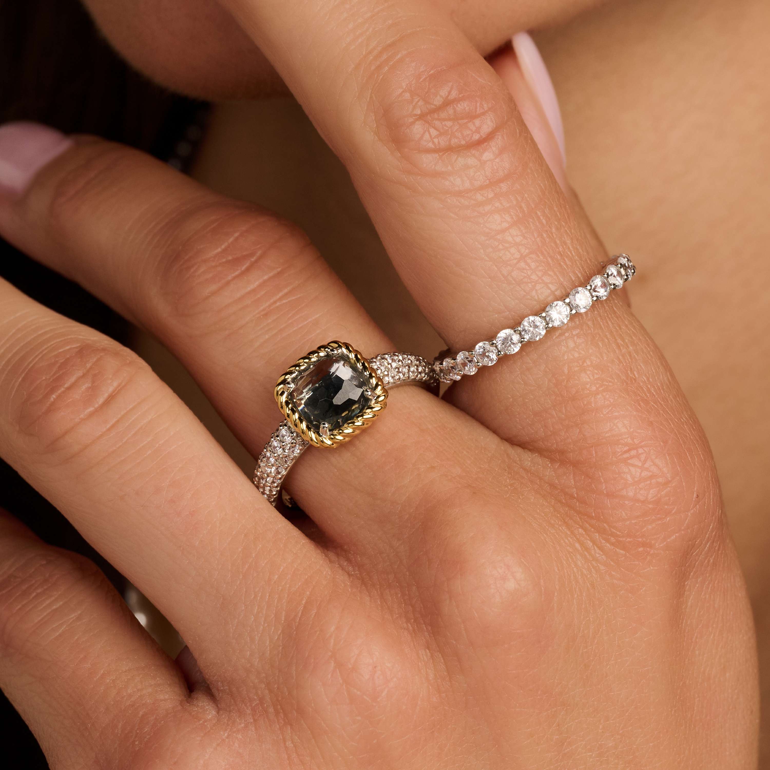 Grijze Zirkonia Cushion Ring - Image 9