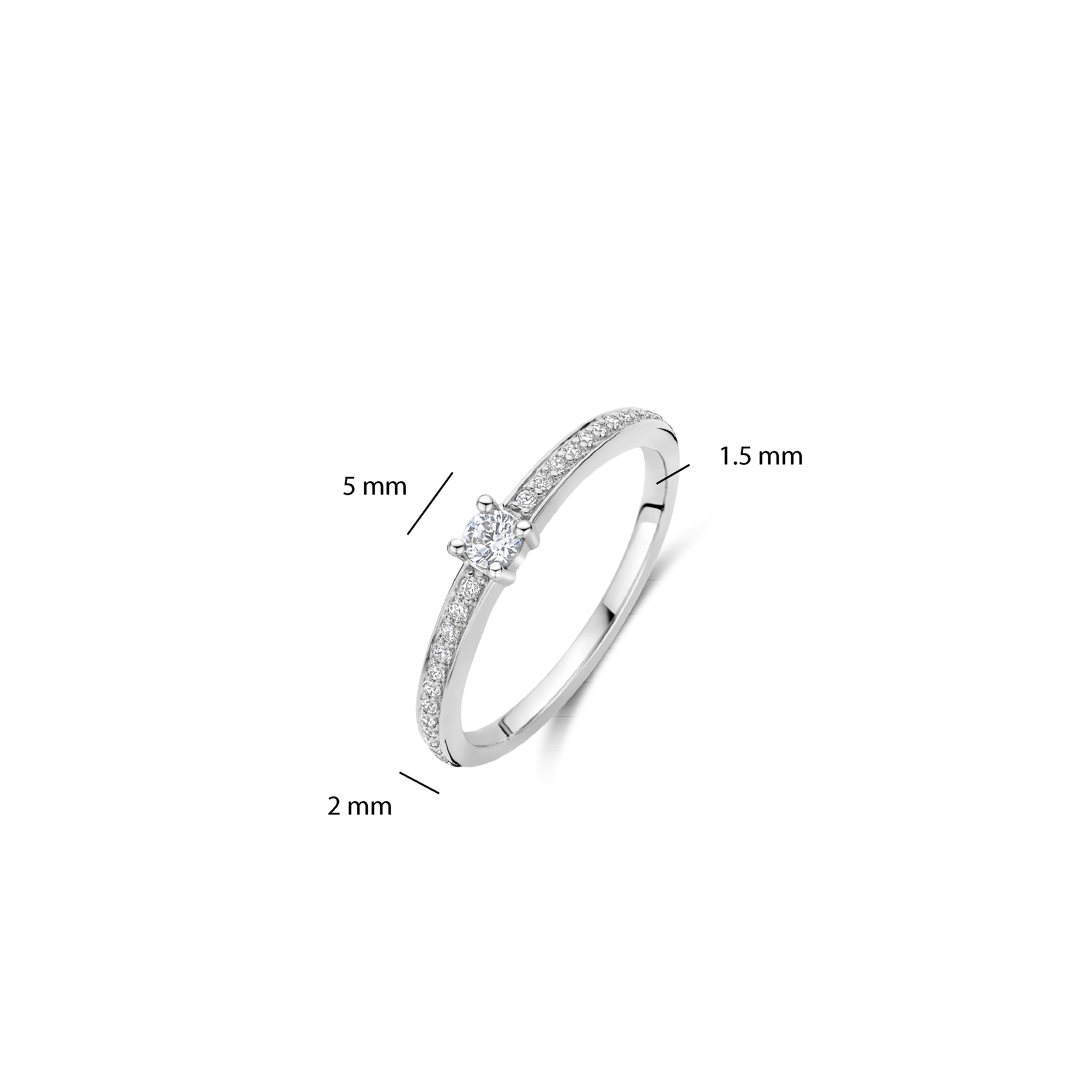 Classic Zirkonia Ring met steen - Image 4