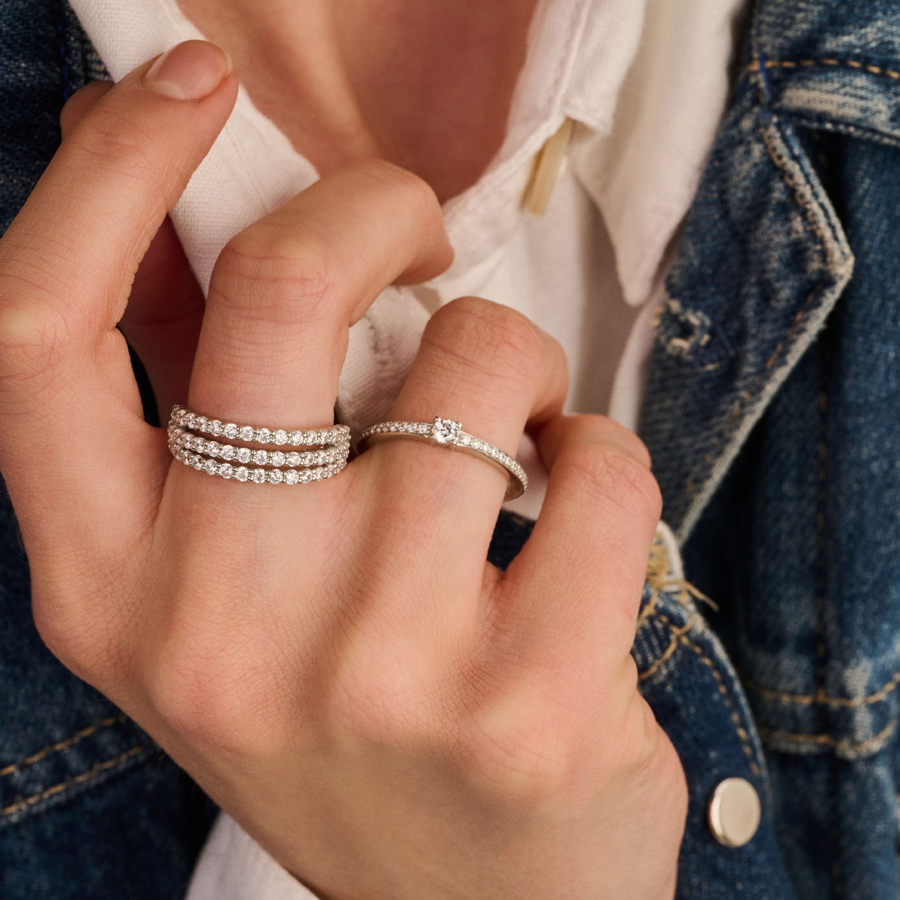 Classic Zirkonia Ring met steen - Image 6