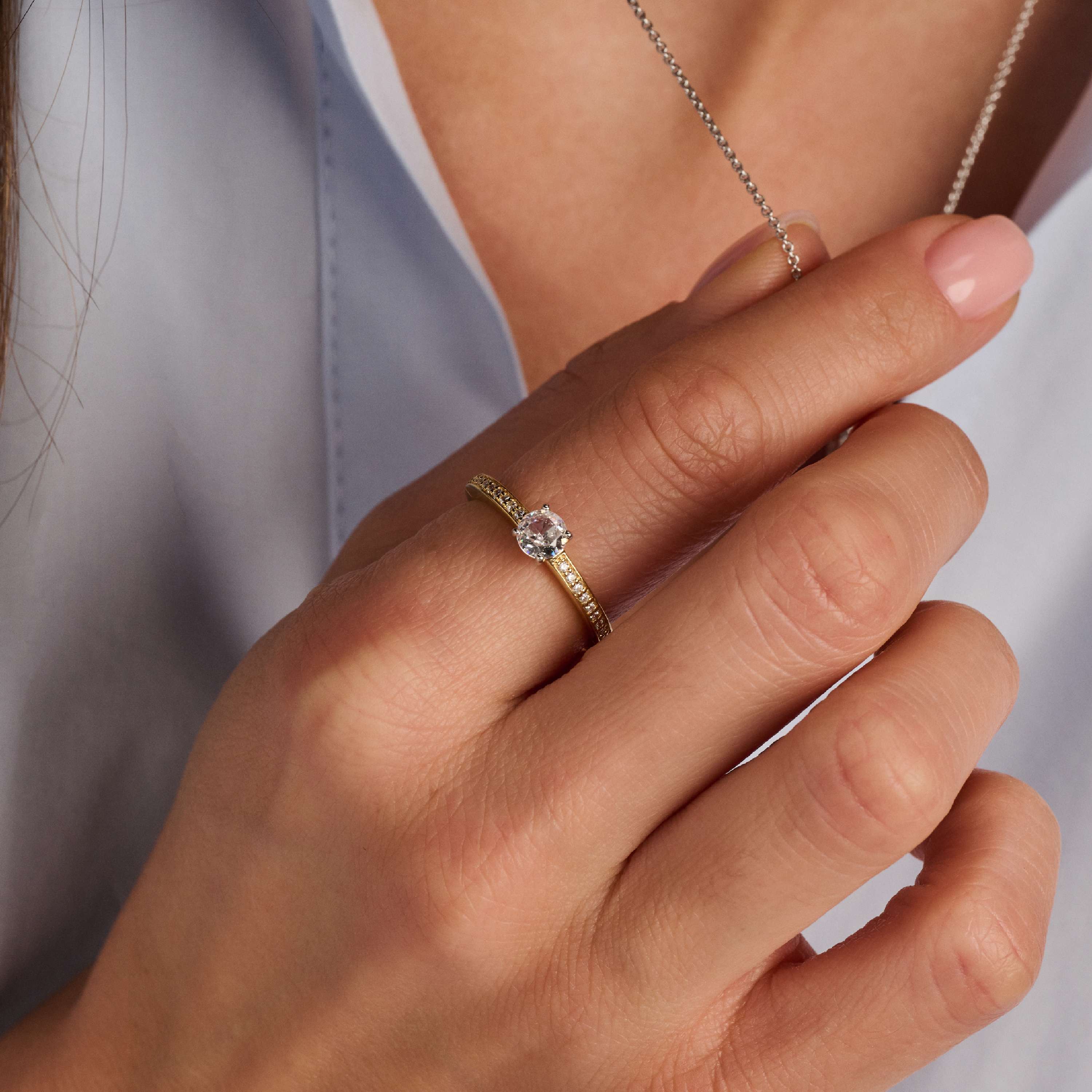Classic Zirkonia Ring met steen - Image 6