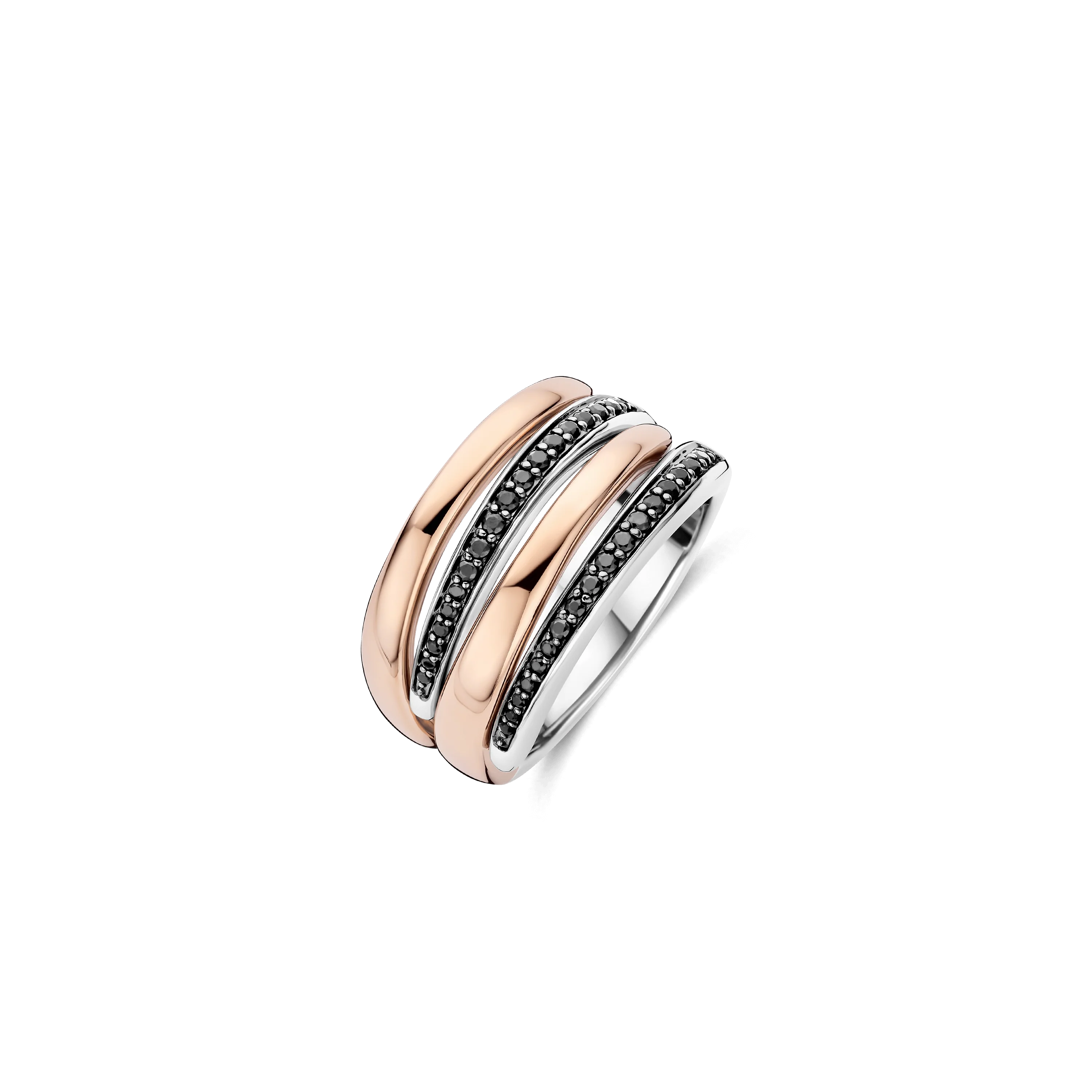 Bold Rosegold Layered Ring
