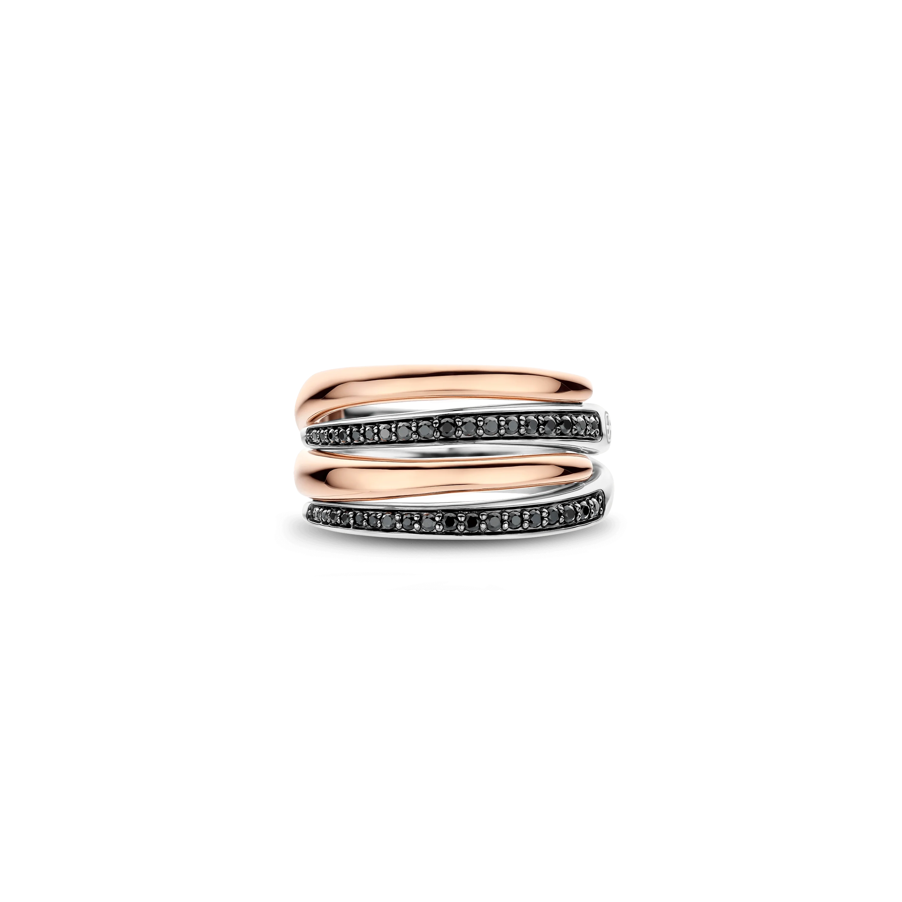 Bold Rosegold Layered Ring - Image 3