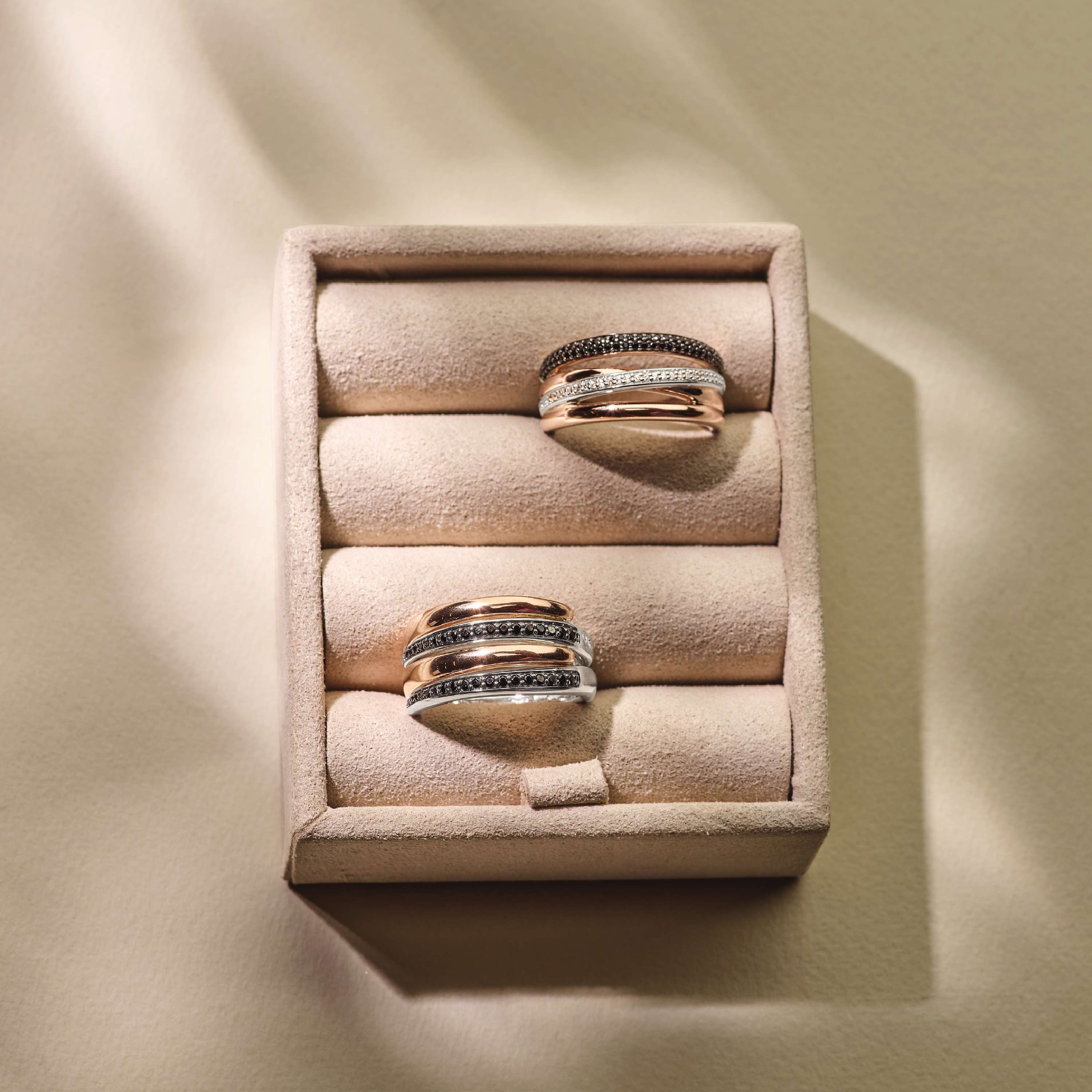 Bold Rosegold Layered Ring - Image 8