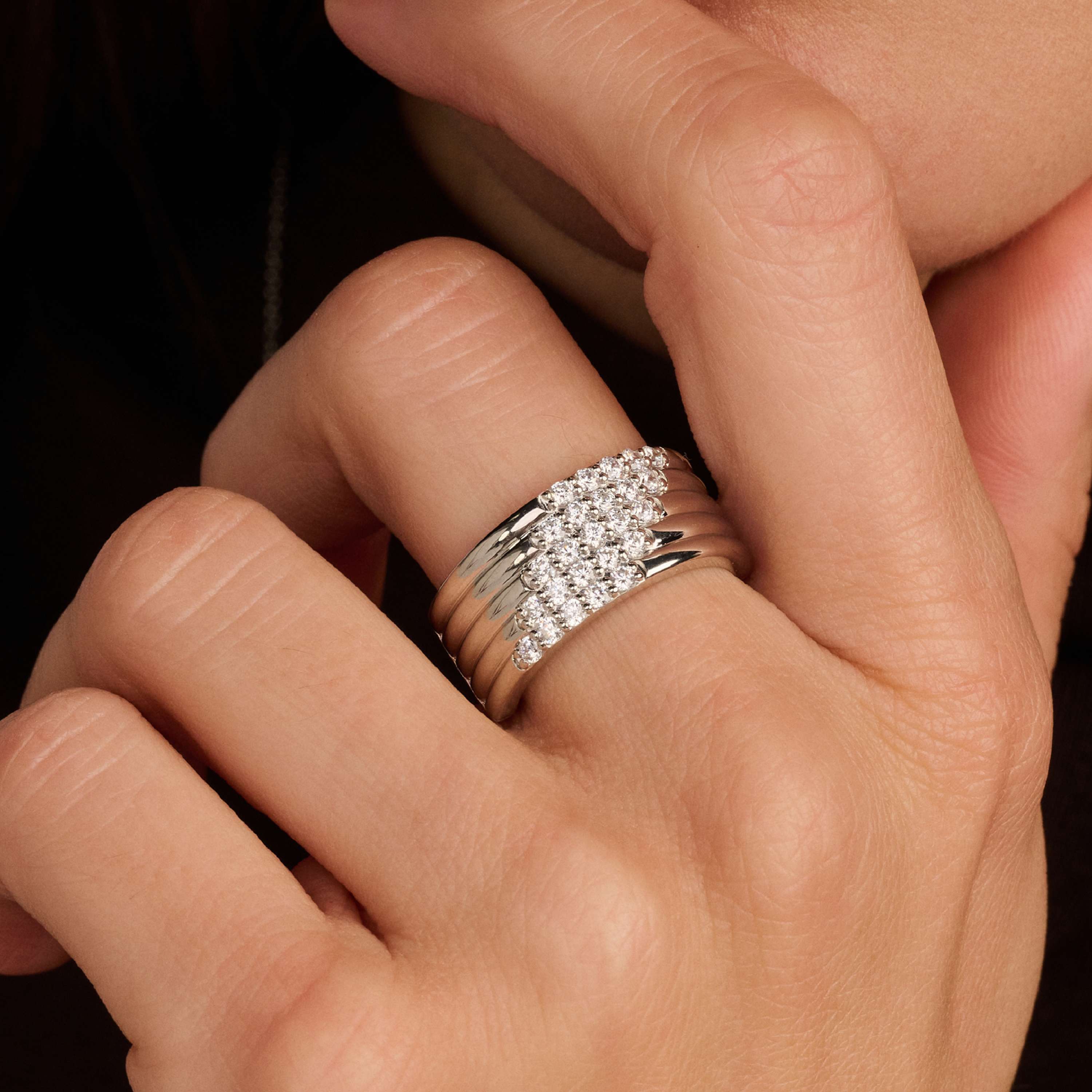 Stardust Zirkonia Layered Ring - L model - Image 7