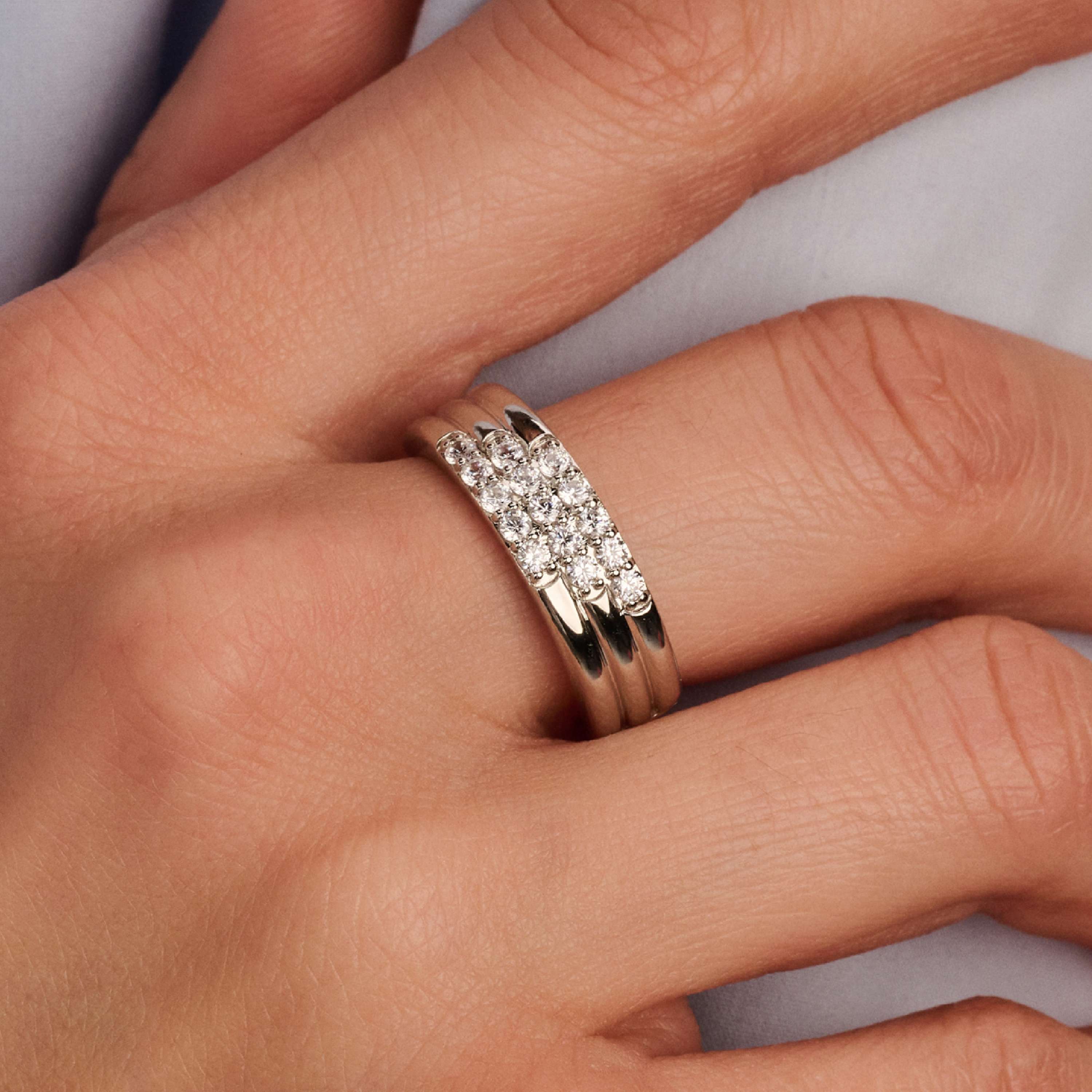 Stardust Zirkonia Layered Ring - M model - Image 7