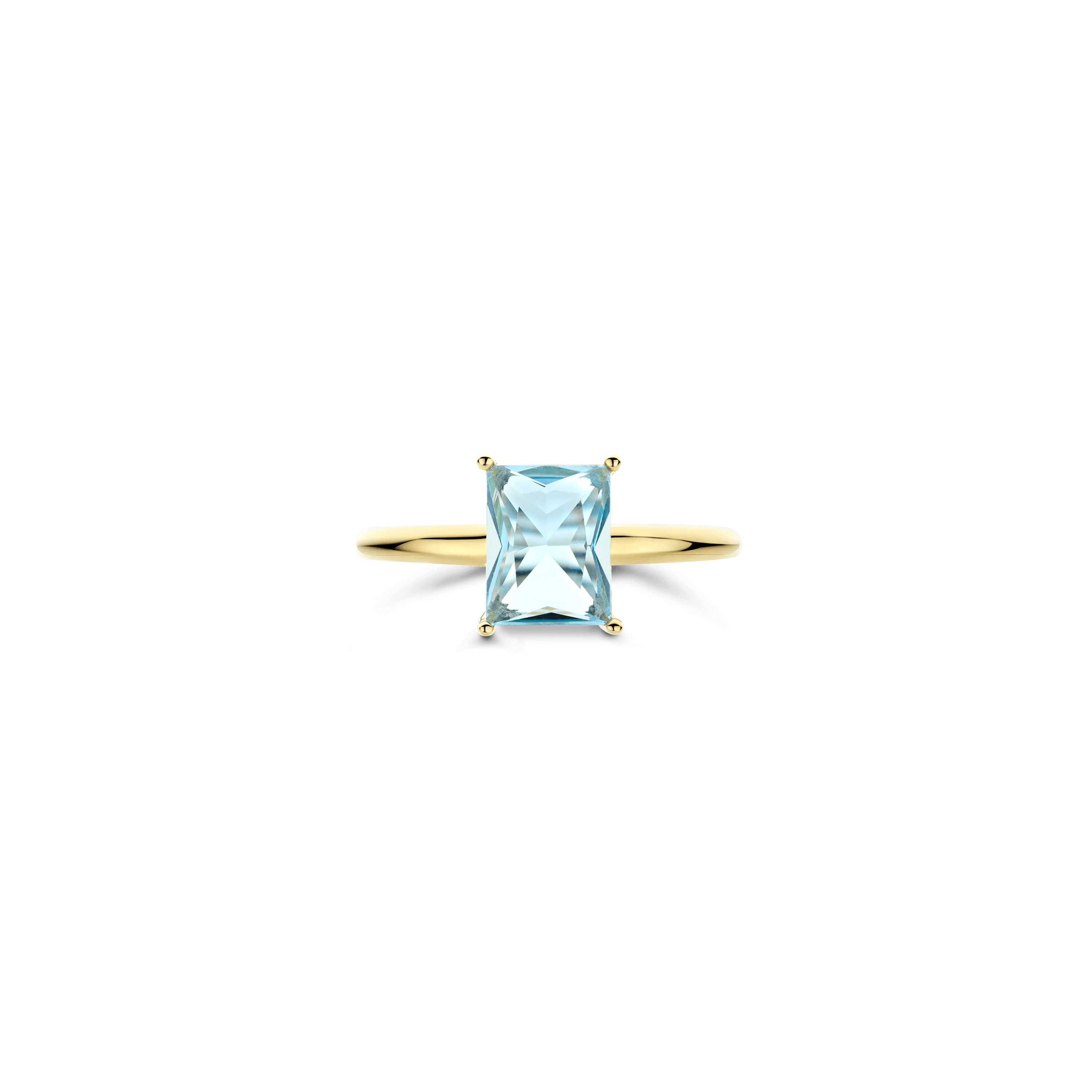 Rectangular Zirkonia Ring Licht Blauw - Image 3